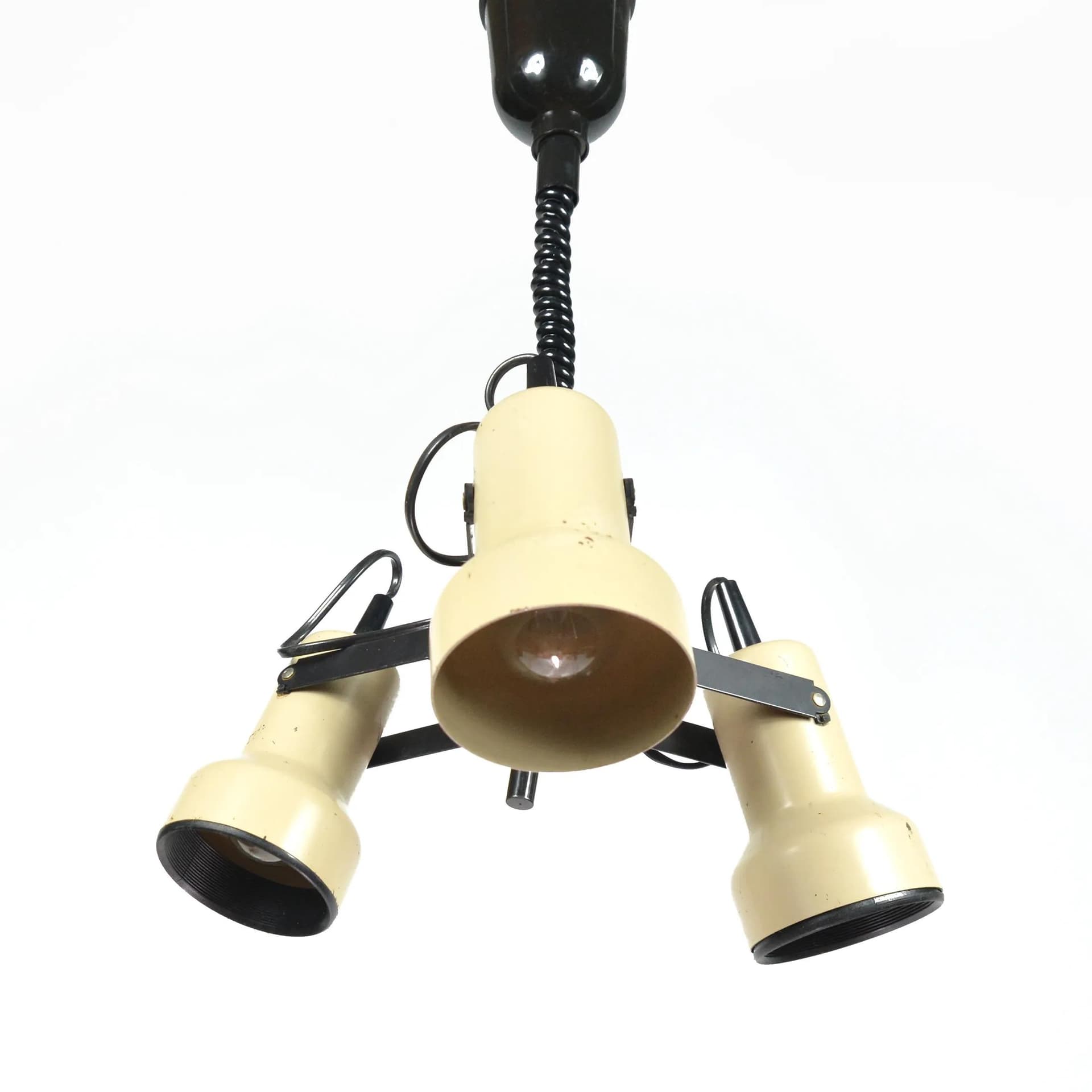 Pendant Lamp Space Age, beige metal, Richard Essig Besigheim, Germany, 1970s. - 128353