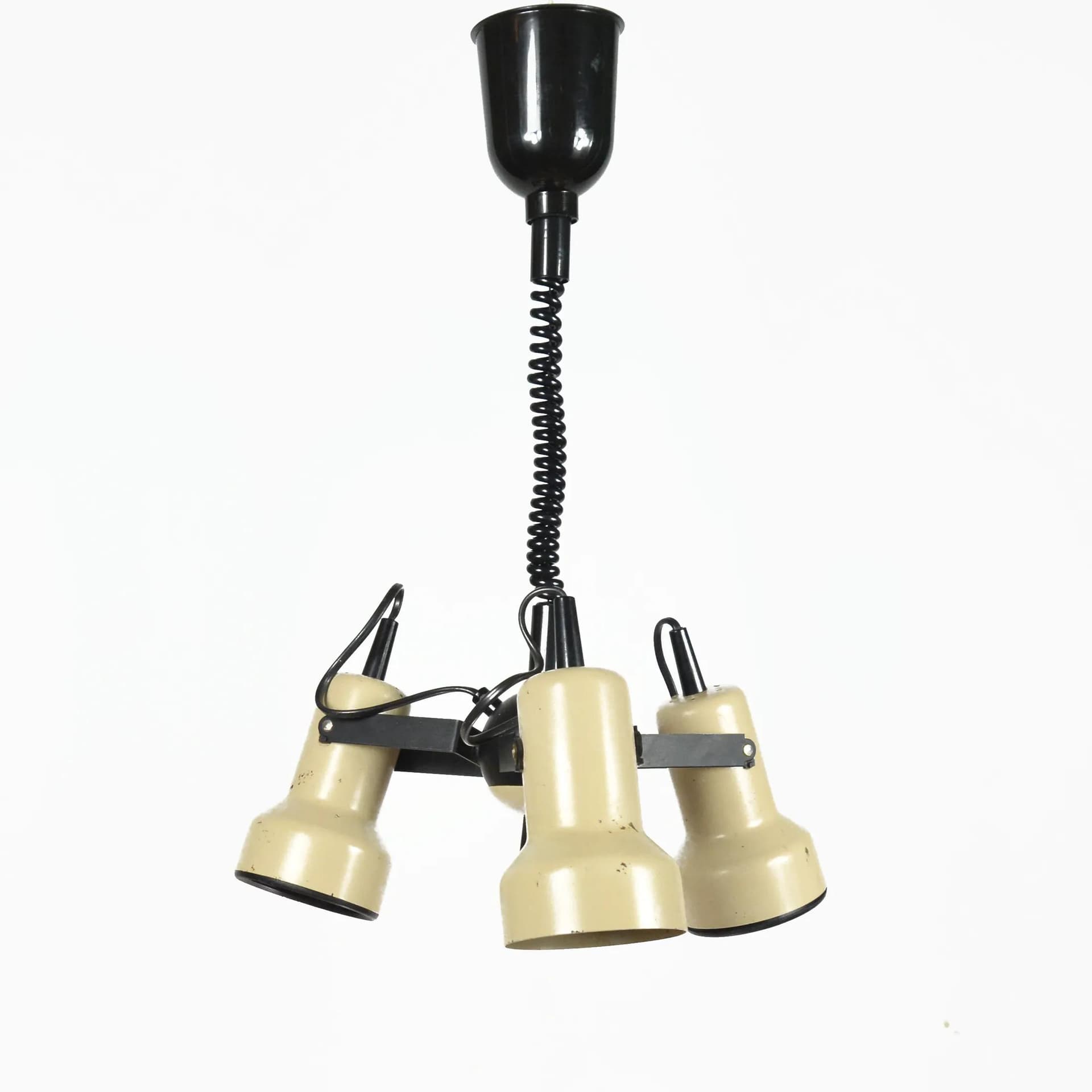 Pendant Lamp Space Age, beige metal, Richard Essig Besigheim, Germany, 1970s. - 128350