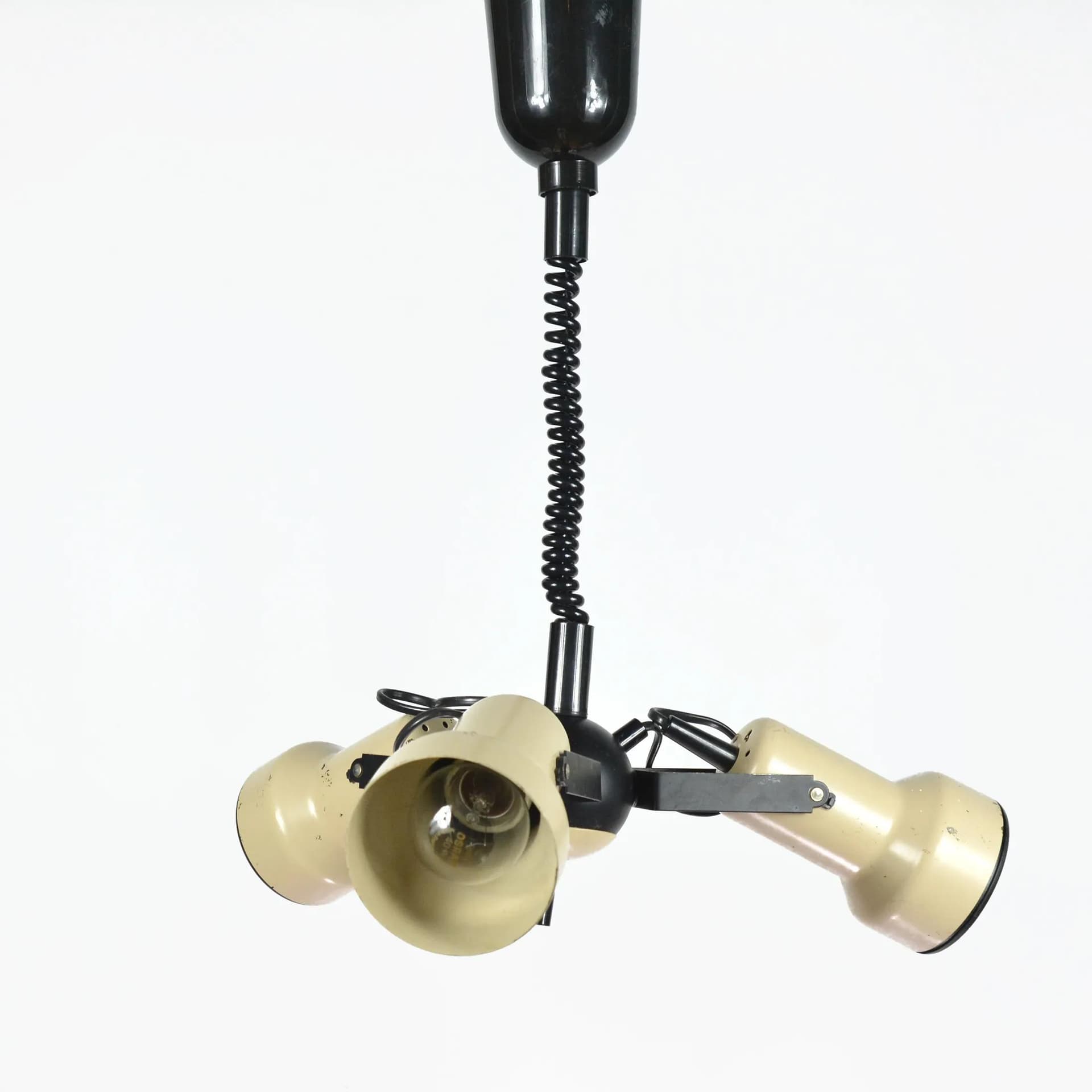 Pendant Lamp Space Age, beige metal, Richard Essig Besigheim, Germany, 1970s. - 128357