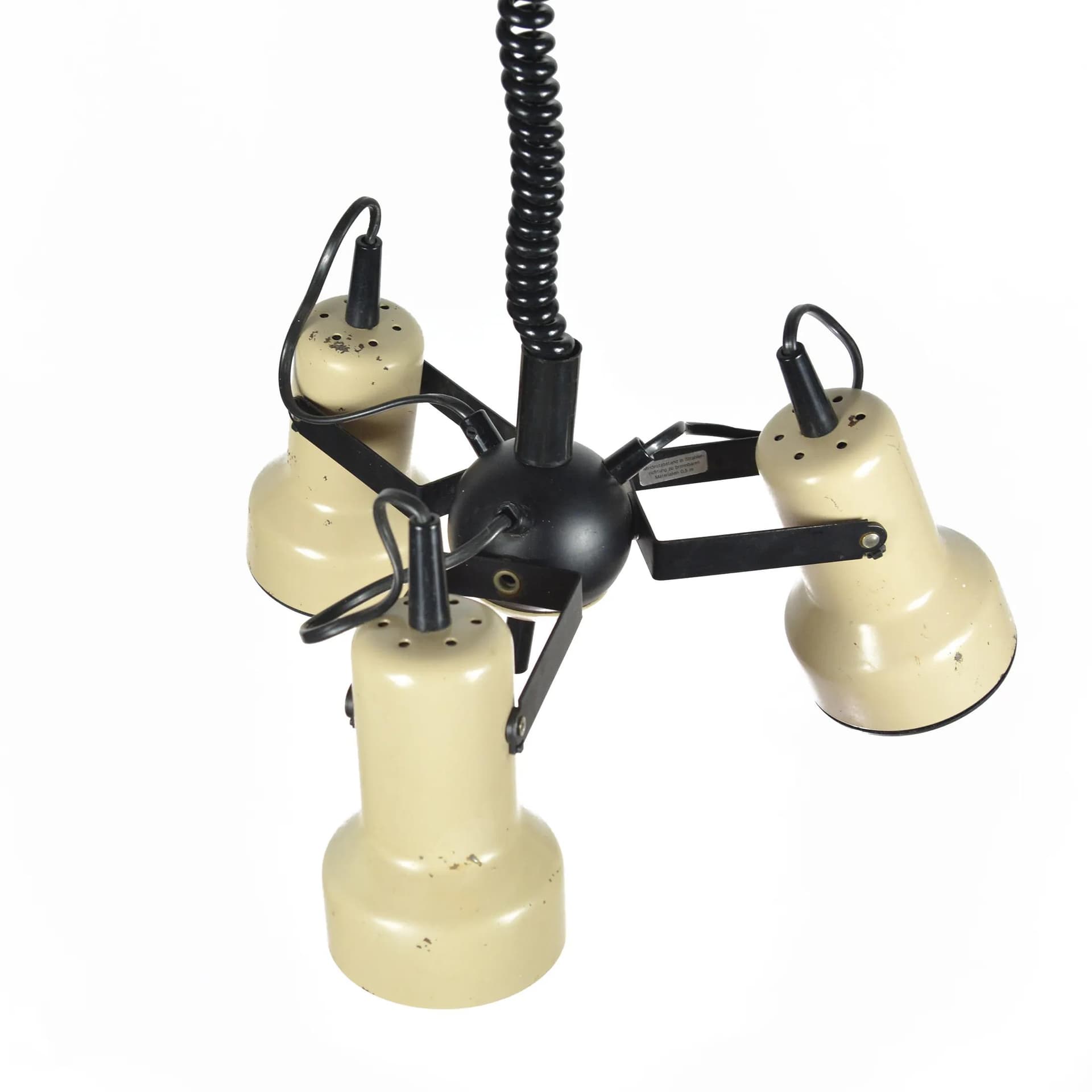 Pendant Lamp Space Age, beige metal, Richard Essig Besigheim, Germany, 1970s. - 128355