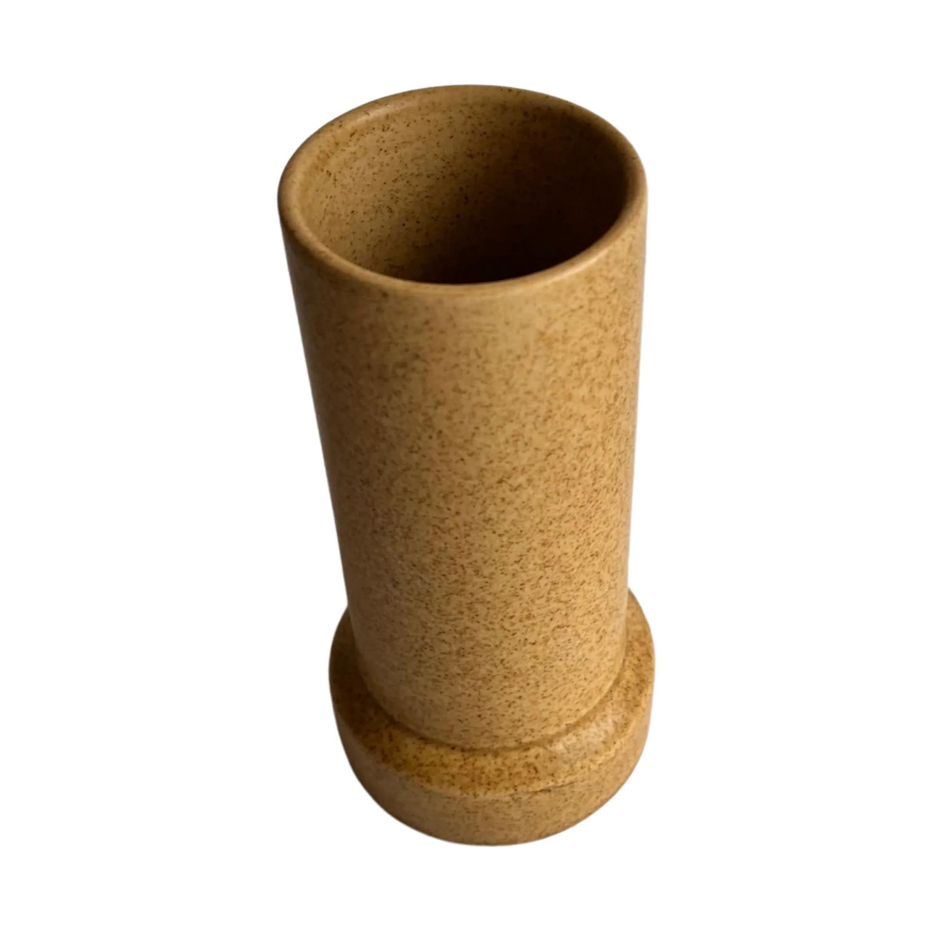 Wazon IFAT90, jasnobrązowy, porcelit, Polska, lata 70. - 128345