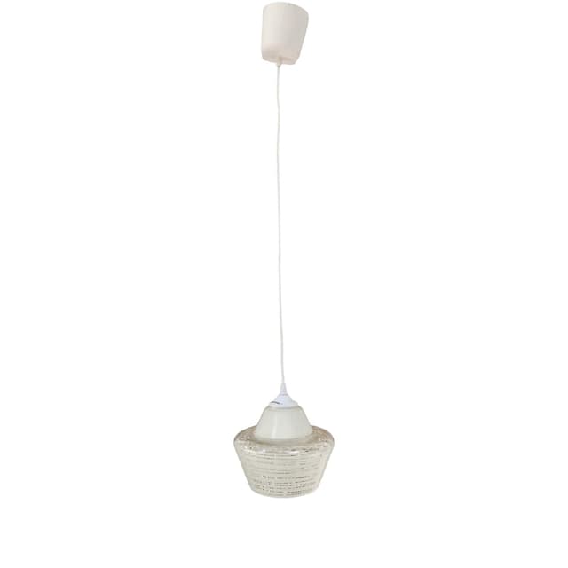 Pendant Lamp Modernist, white glass, Germany, 1970s - DIMENSION