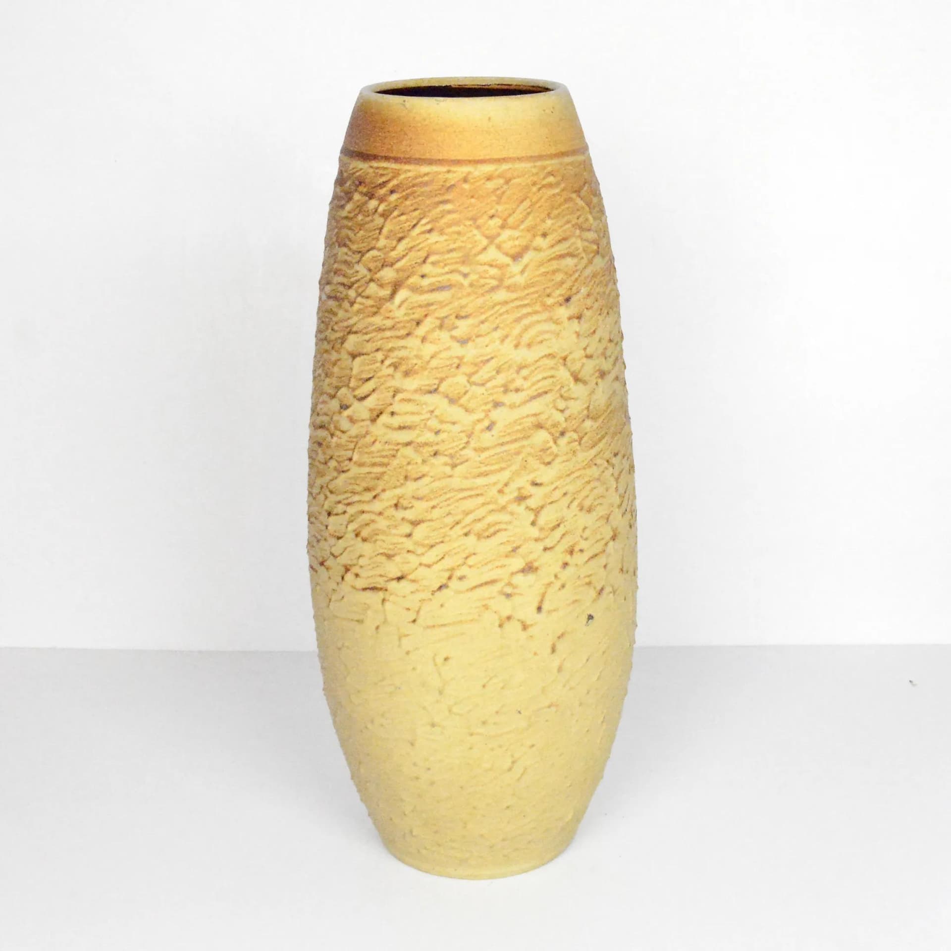 Wazon, beżowy, ceramika, VEB Haldensleben, Niemcy, lata 60. - 128290