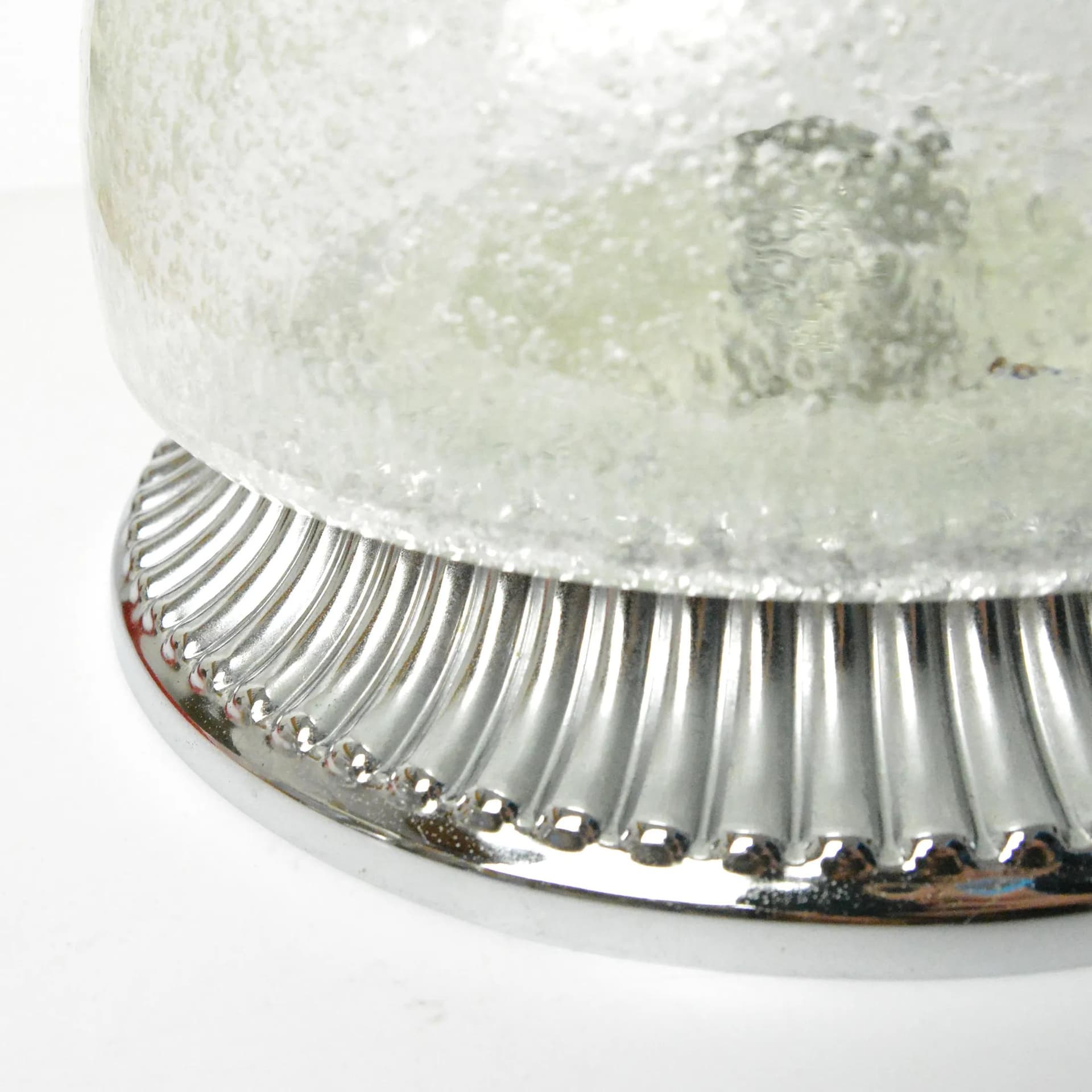 Plafon, transparentny, kryształ, chrom, Hillebrand, Niemcy, lata 70. - 128281