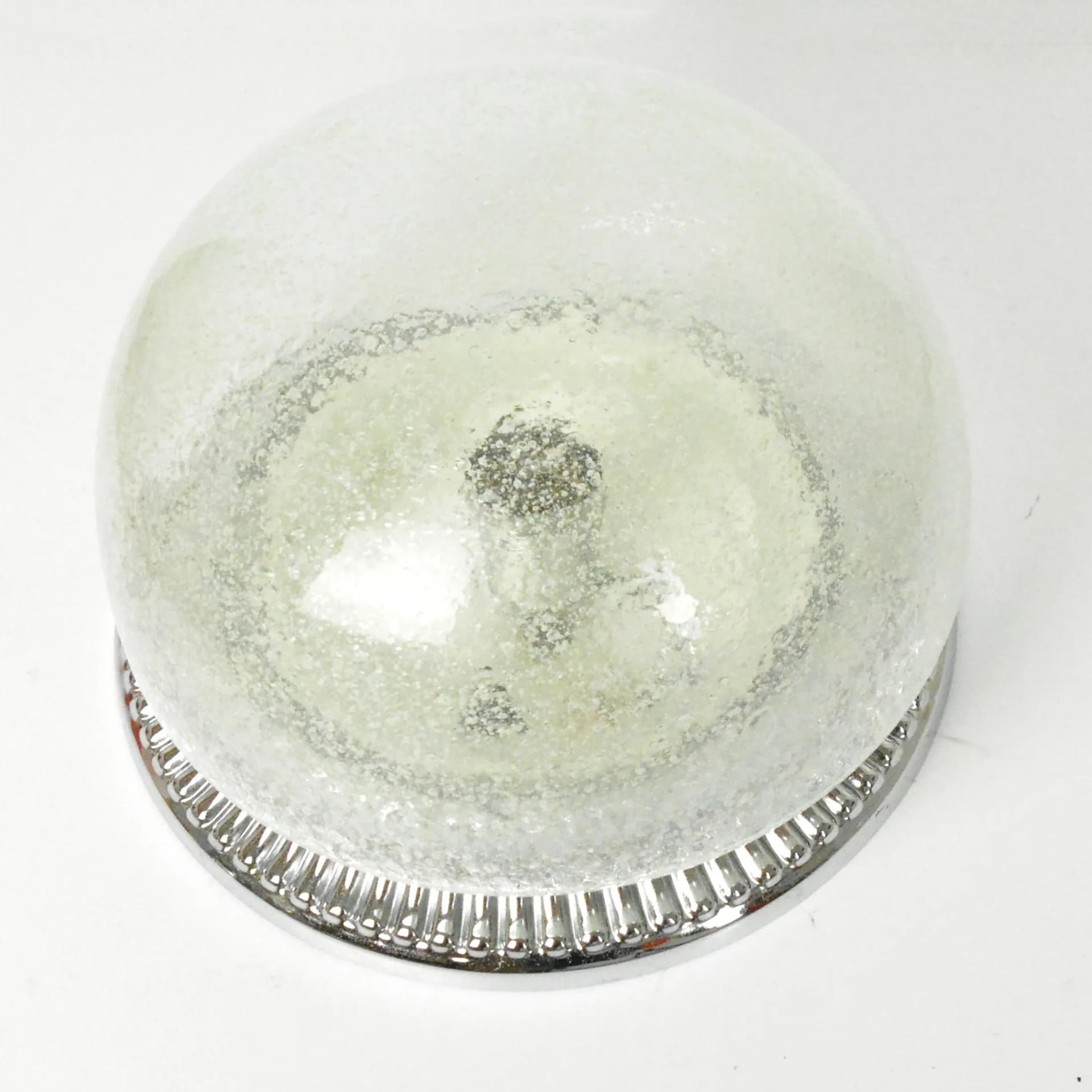 Plafon, transparentny, kryształ, chrom, Hillebrand, Niemcy, lata 70. - 128275