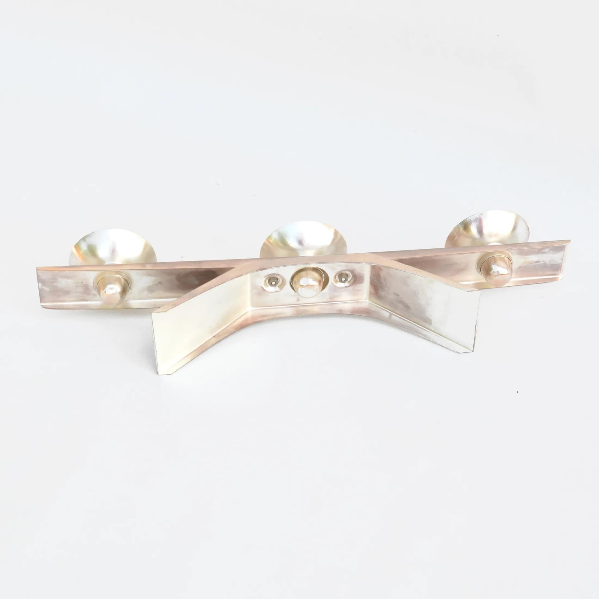 Świecznik Ikora, srebrny, mosiądz, proj. K. Radtke, WMF, Niemcy, lata 60. - 128255