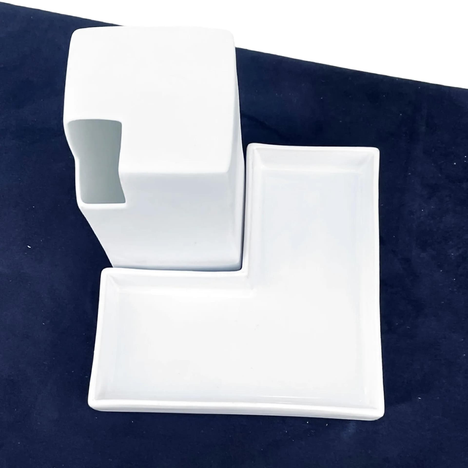 Wazon z podstawką ASA, biały, porcelana, Niemcy, lata 80. - 128251