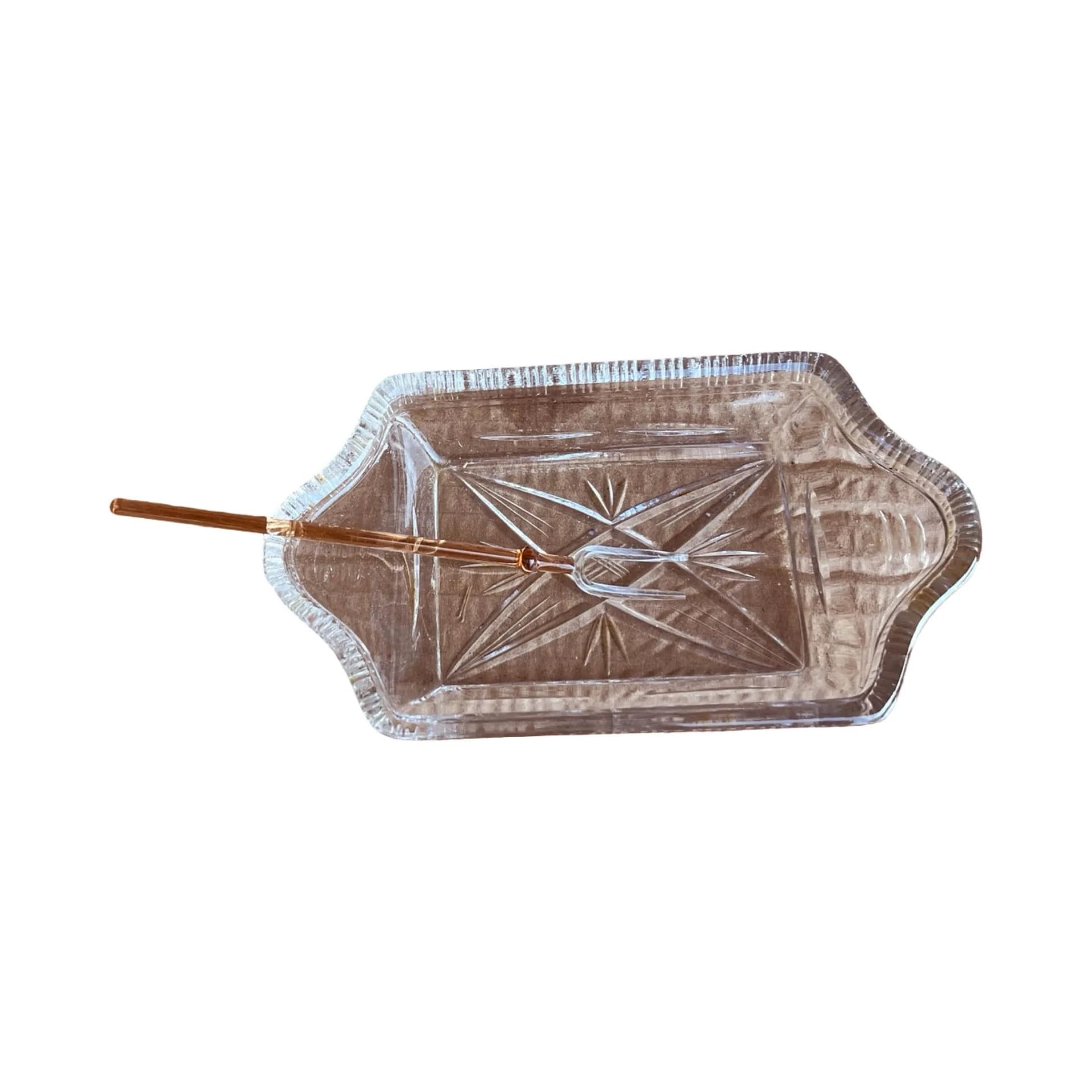 Salaterka Bohemia, kryształ transparentny, Bohemia, Czechosłowacja, lata 60. - 128216