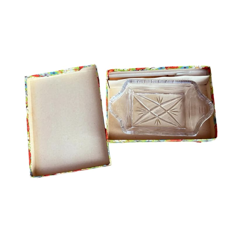 Bowl Bohemia, transparent crystal, Bohemia, Czechoslovakia, 1960s