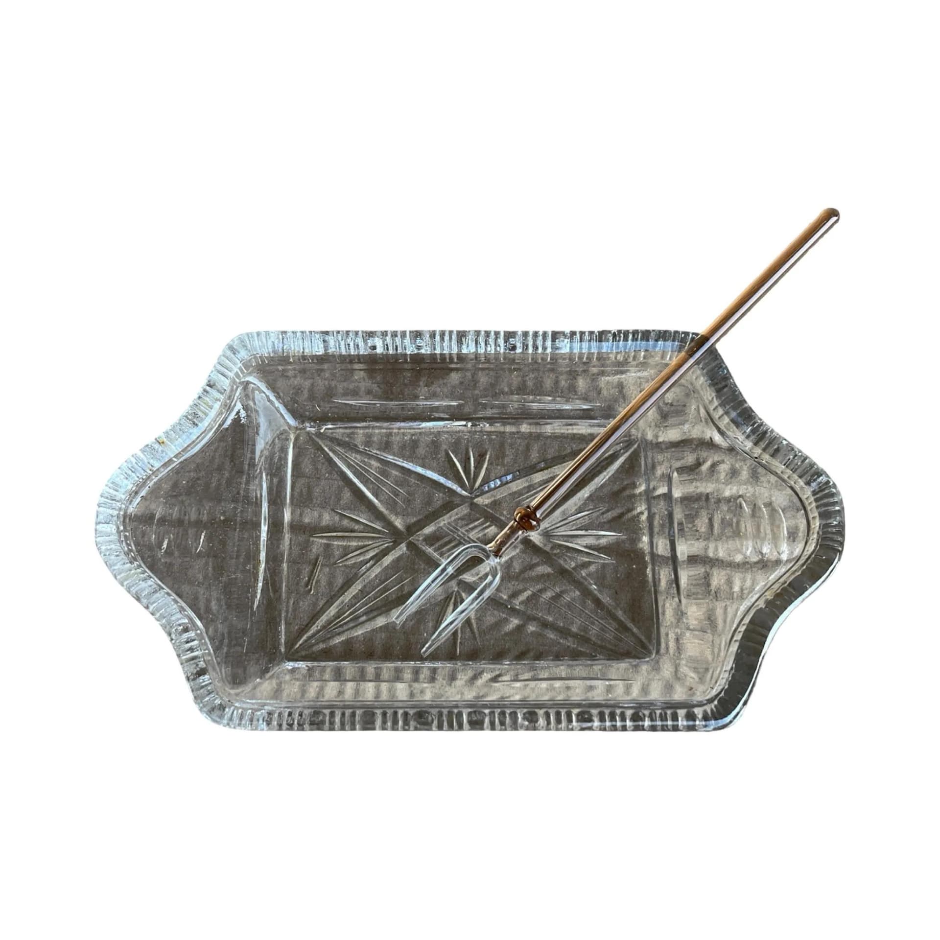 Salaterka Bohemia, kryształ transparentny, Bohemia, Czechosłowacja, lata 60. - 128212