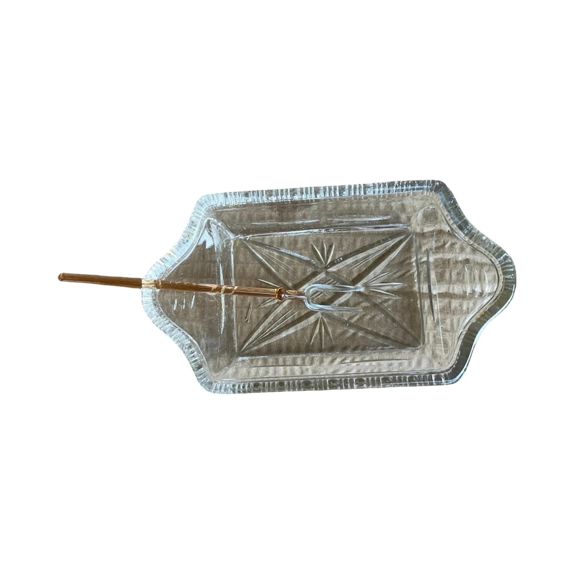 Salaterka Bohemia, kryształ transparentny, Bohemia, Czechosłowacja, lata 60. - 128215