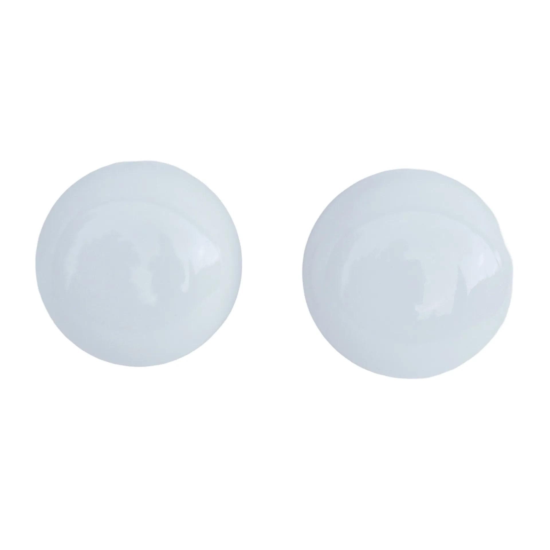 Pair of ceiling lamps OTE-4, white glass, FOTON, Poland, 1980s. - 128177