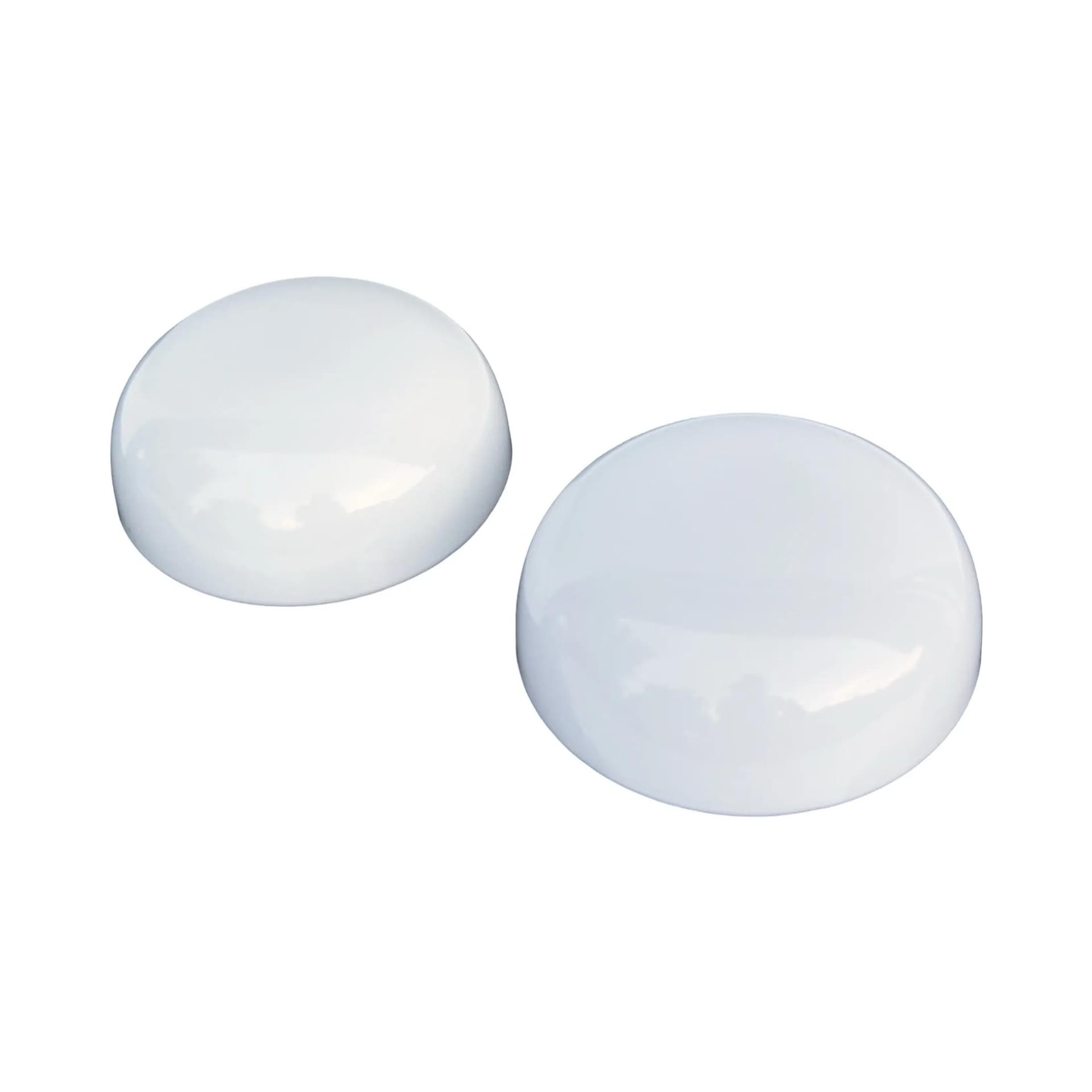 Pair of ceiling lamps OTE-4, white glass, FOTON, Poland, 1980s. - 128175