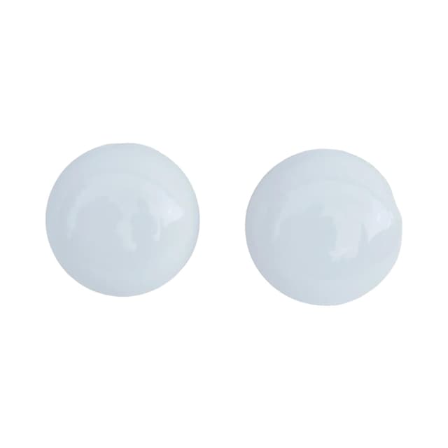 Pair of ceiling lamps OTE-4, white glass, FOTON, Poland, 1980s. - DIMENSION