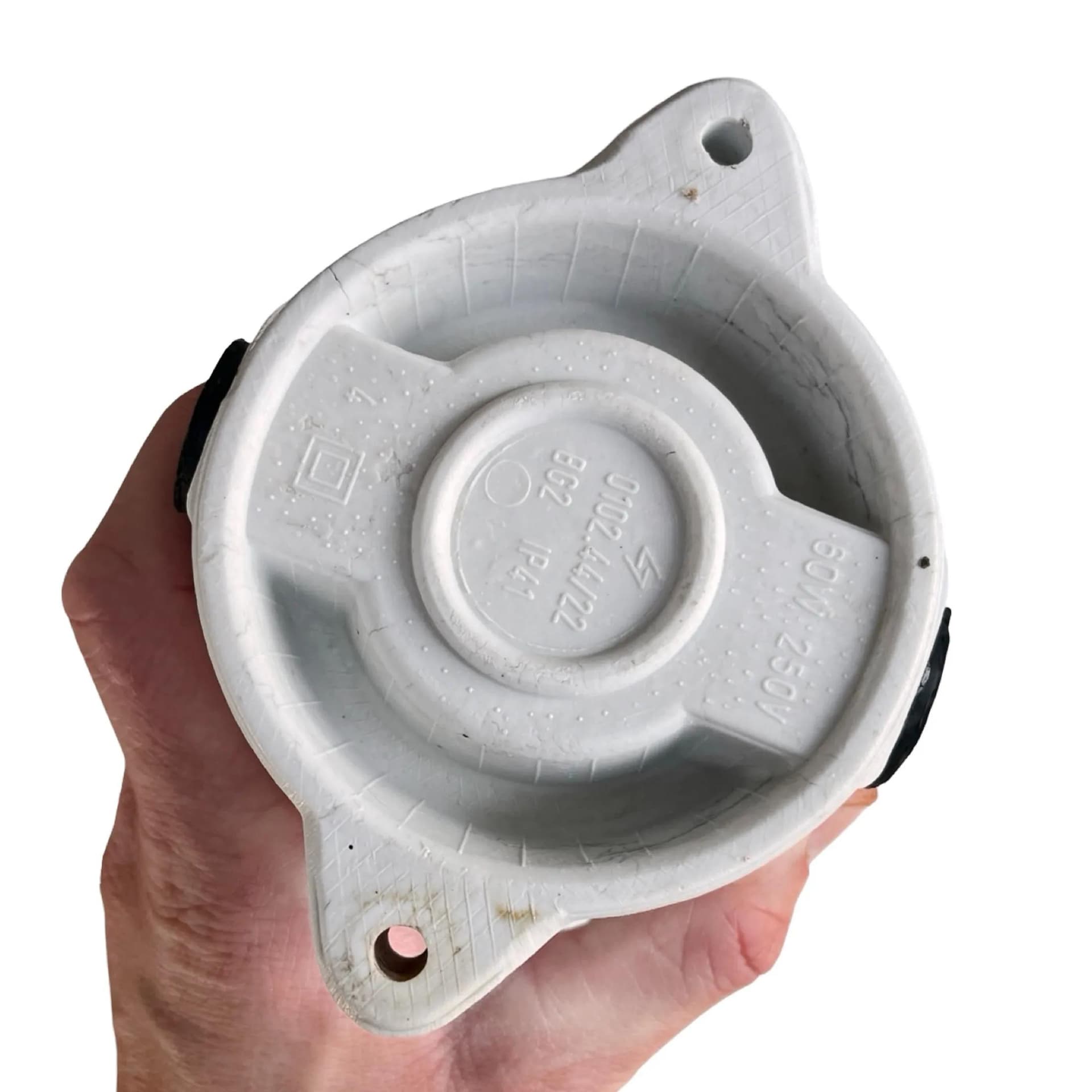 Kinkiet industrialny, przeźroczysty szkło, porcelit biały, Lindner & Co., Niemcy, lata 70. - 128157