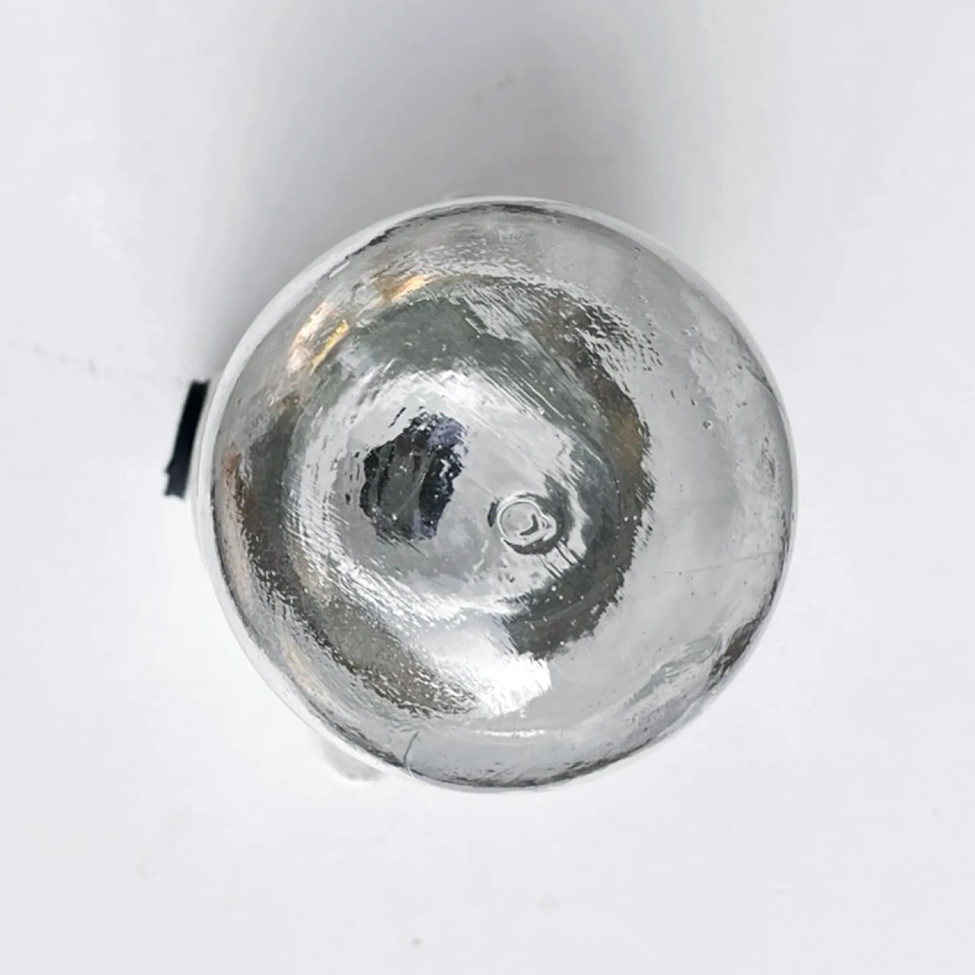 Kinkiet industrialny, przeźroczysty szkło, porcelit biały, Lindner & Co., Niemcy, lata 70. - 128159