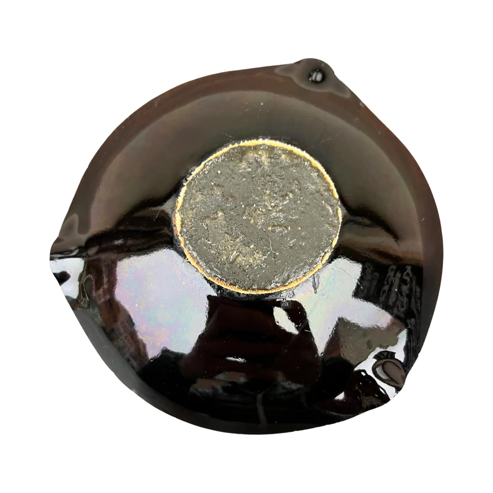 Decorative bowl, green, copper enamel, Germany, 1960s. - 128151