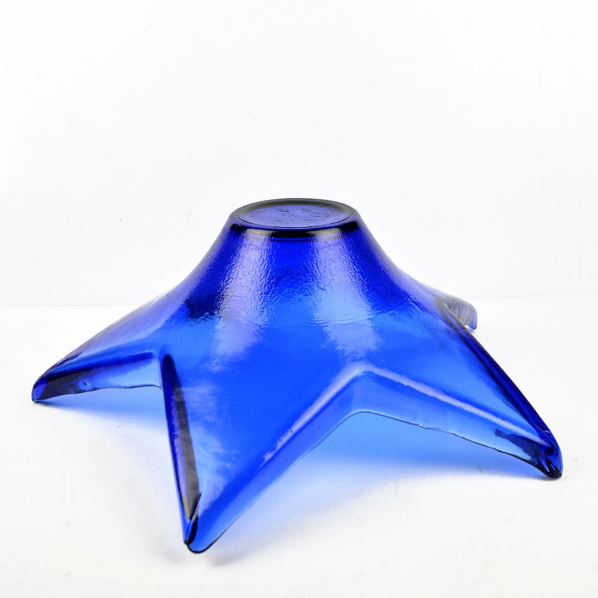Bowl Starfish, blue glass, Ząbkowice, Poland, 1970s. - 128119