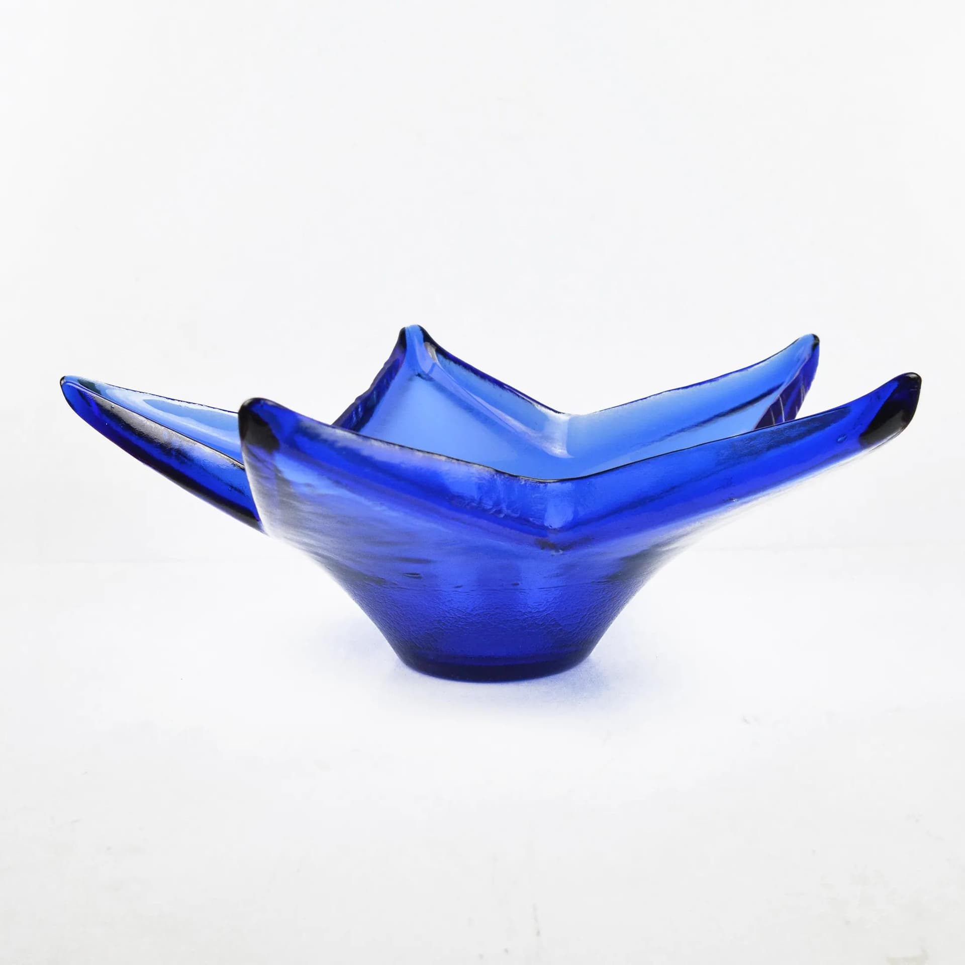 Bowl Starfish, blue glass, Ząbkowice, Poland, 1970s. - 128113