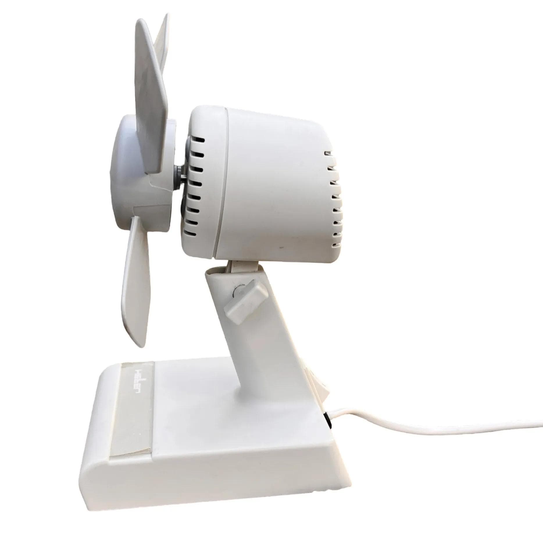 Table fan Heller TV 170, grey plastic, Italy, 1980s. - 128105