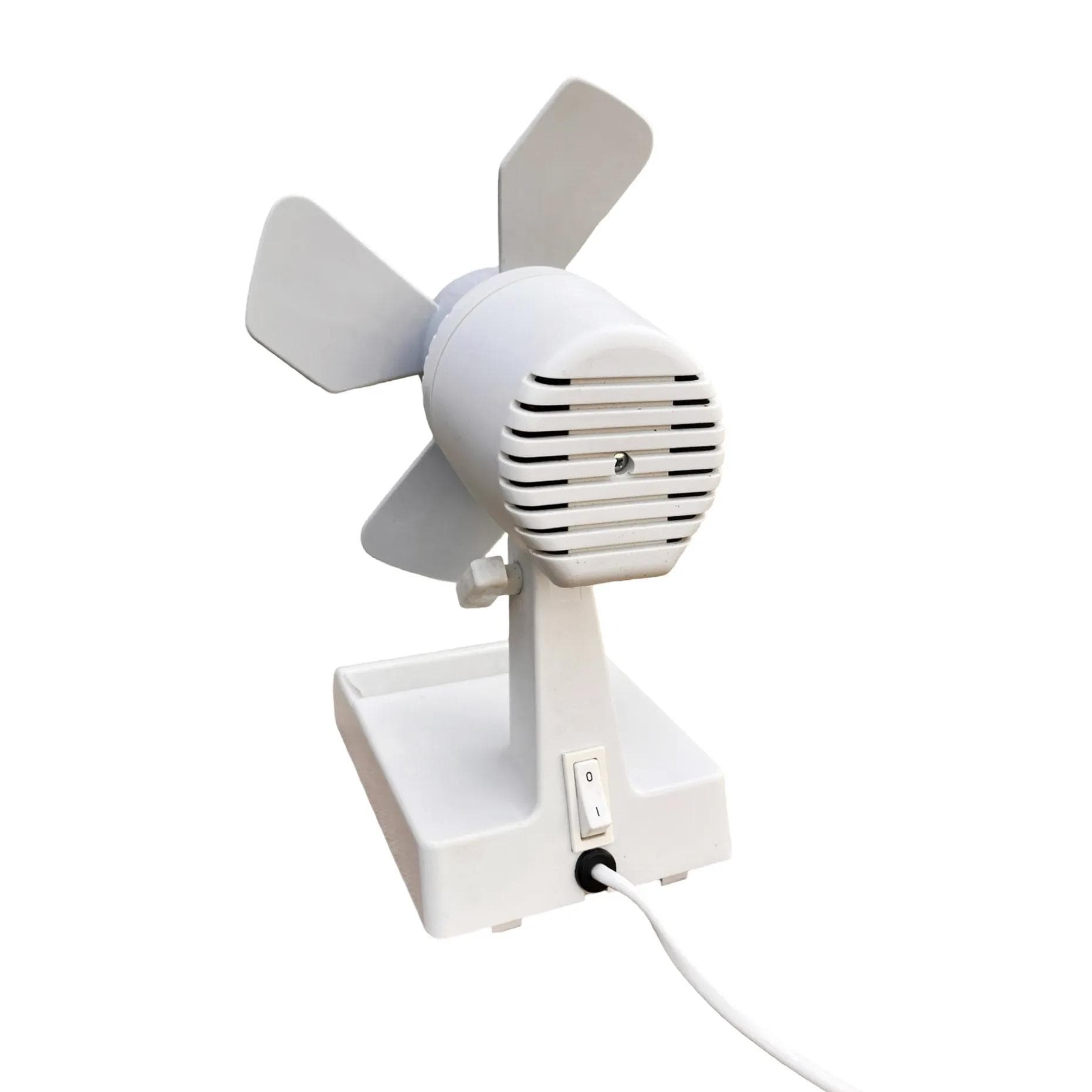 Table fan Heller TV 170, grey plastic, Italy, 1980s. - 128110