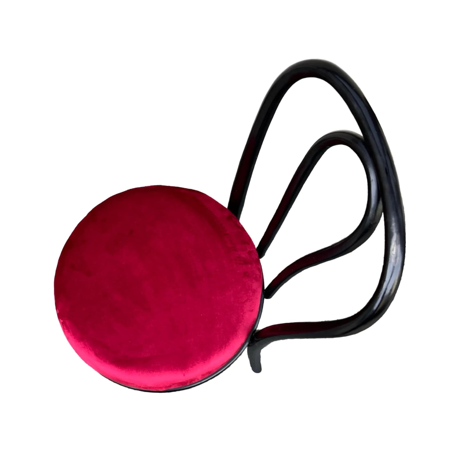 Krzesło AG-18, velvet różowy, buk czarny, proj. M. Thonet, Fabryka Mebli Radomsko, Polska, lata 70. - 128100