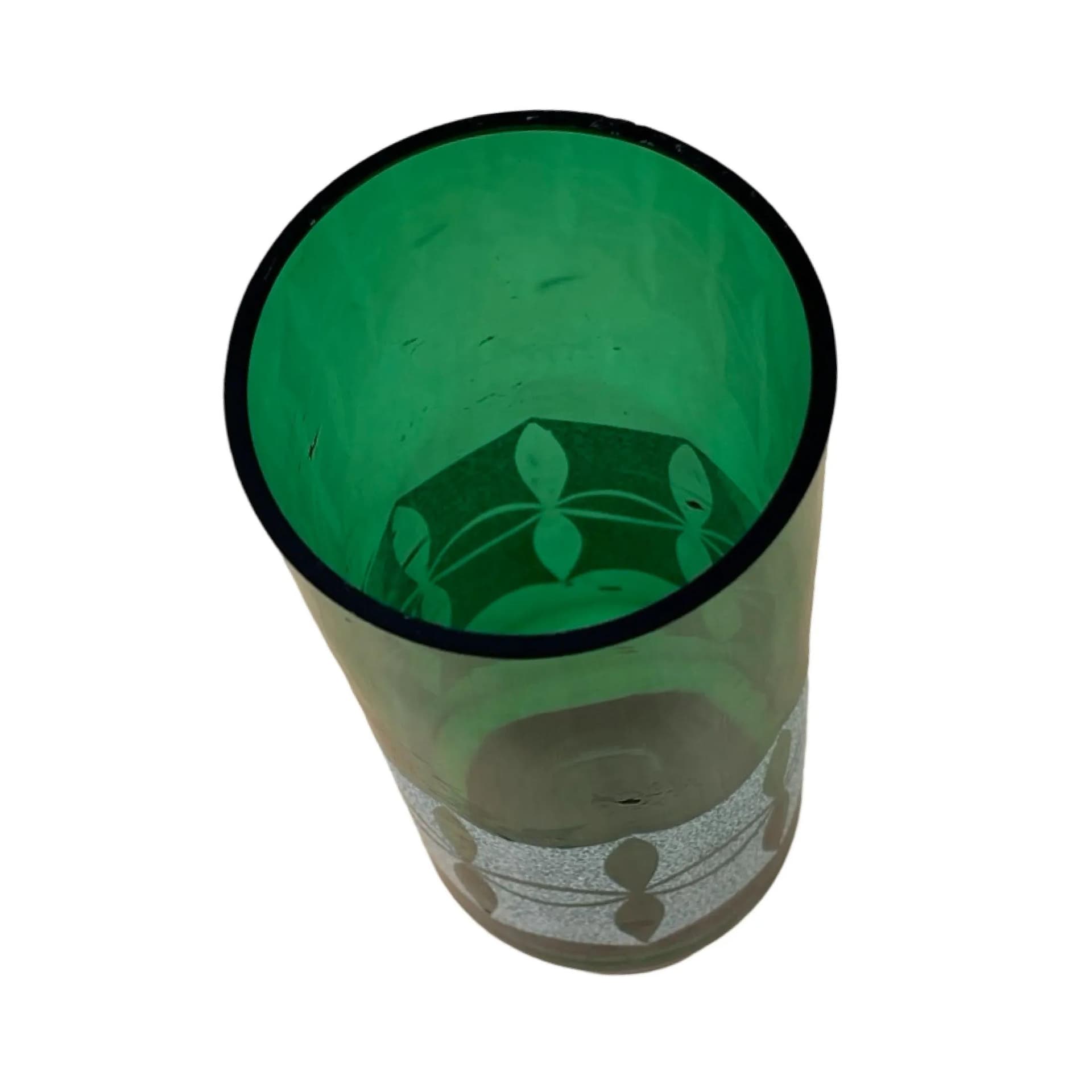 Wazon Space Age, zielony, szkło, VEB Kunstglas Wasungen, Niemcy, lata 60. - 128075