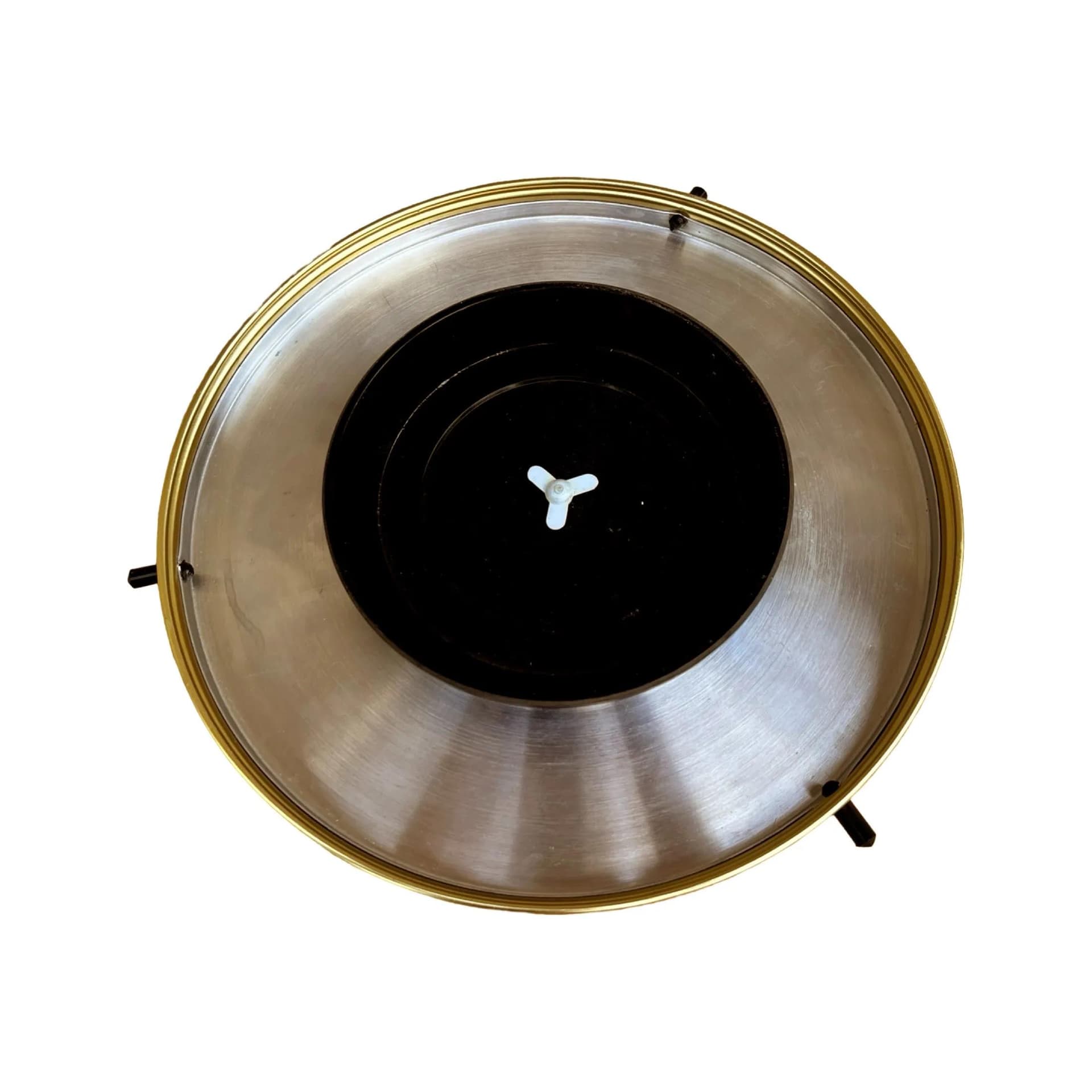 Taca obrotowa Hollywood Regency, szkło lustrzane, metal złoty, Niemcy, lata 70. - 128062