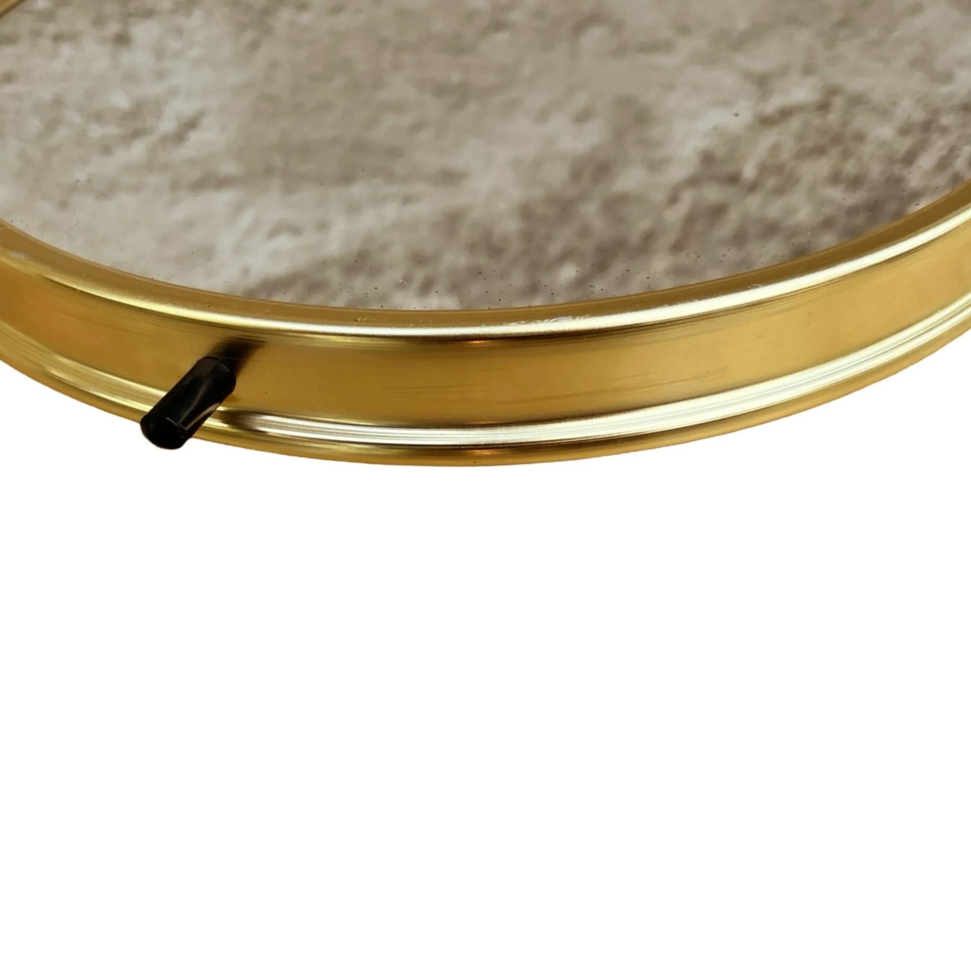 Taca obrotowa Hollywood Regency, szkło lustrzane, metal złoty, Niemcy, lata 70. - 128059