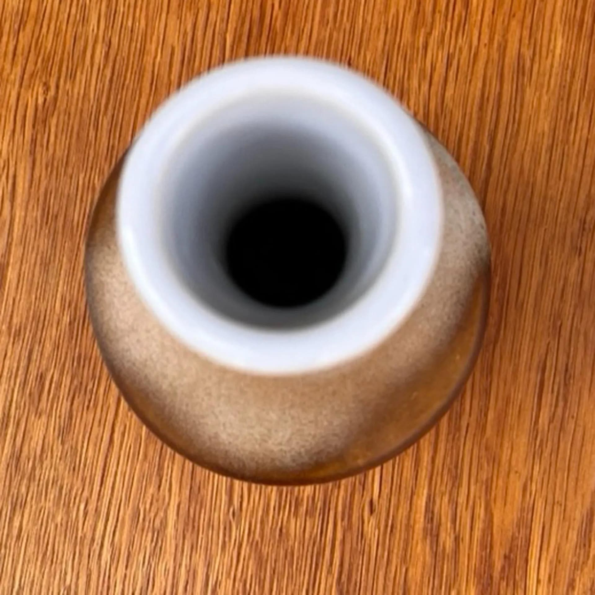 Wazon asymetryczny, beżowy, ceramika, Ditmar Urbach, Czechosłowacja, lata 60. - 128046