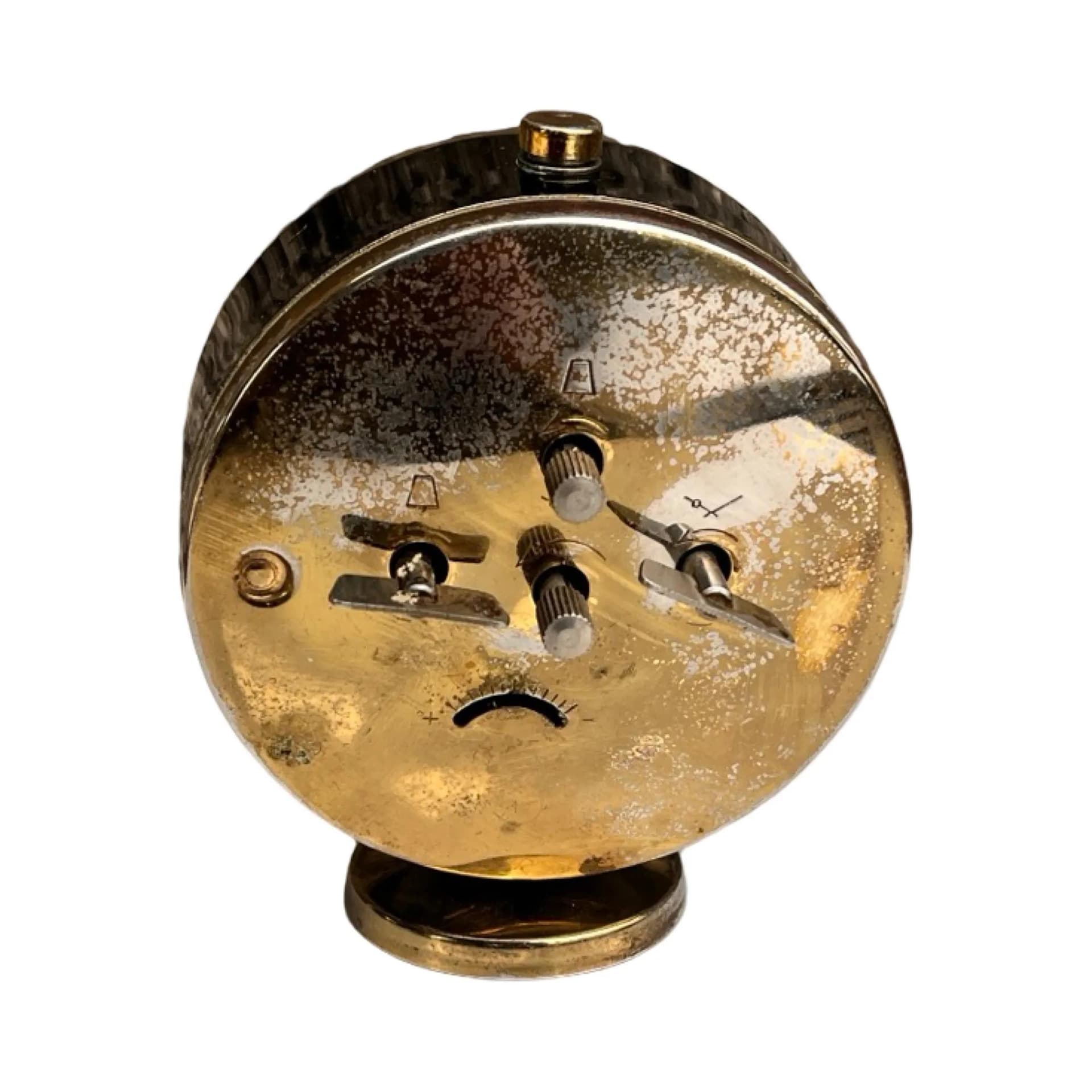 Budzik PRIM, czerwony, metal, Czechosłowacja, lata 70. - 128003