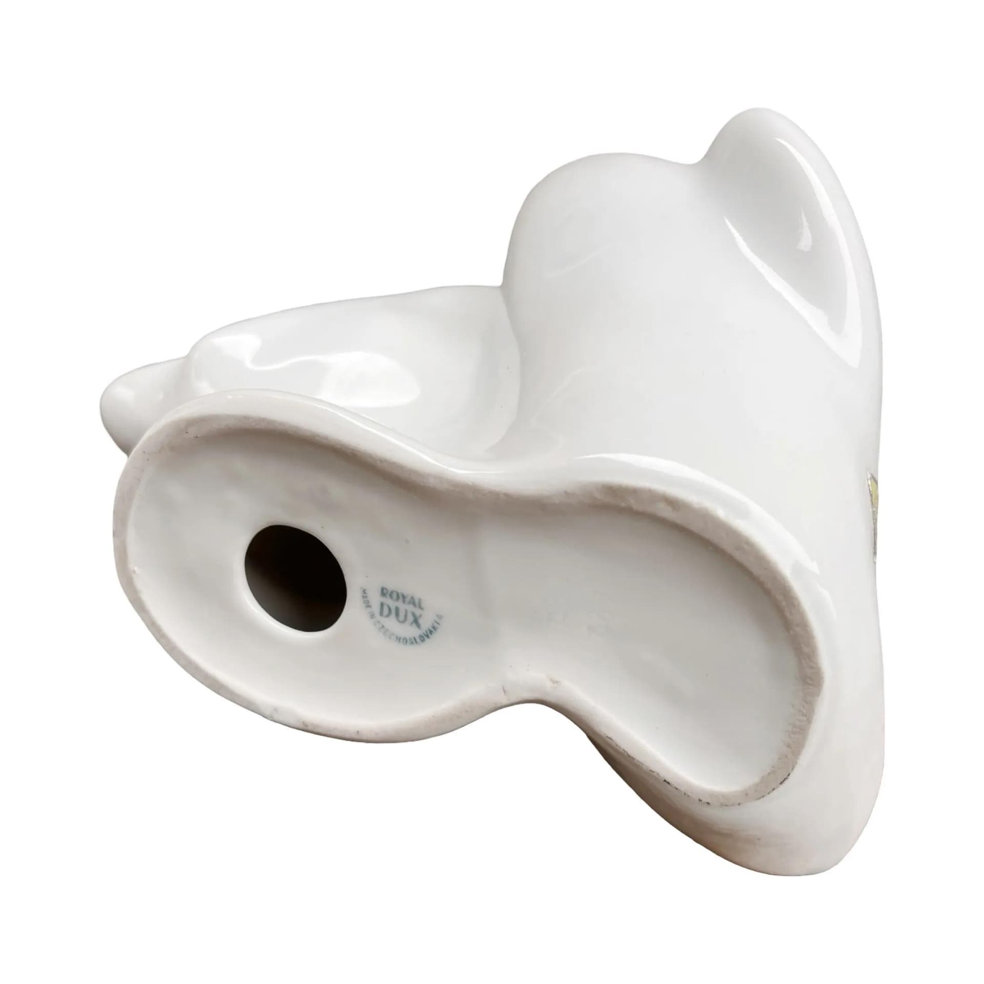 Para figurek, styl brukselski, porcelana biała, proj. J. Ježek, Royal Dux, Czechosłowacja, lata 60. - 127957