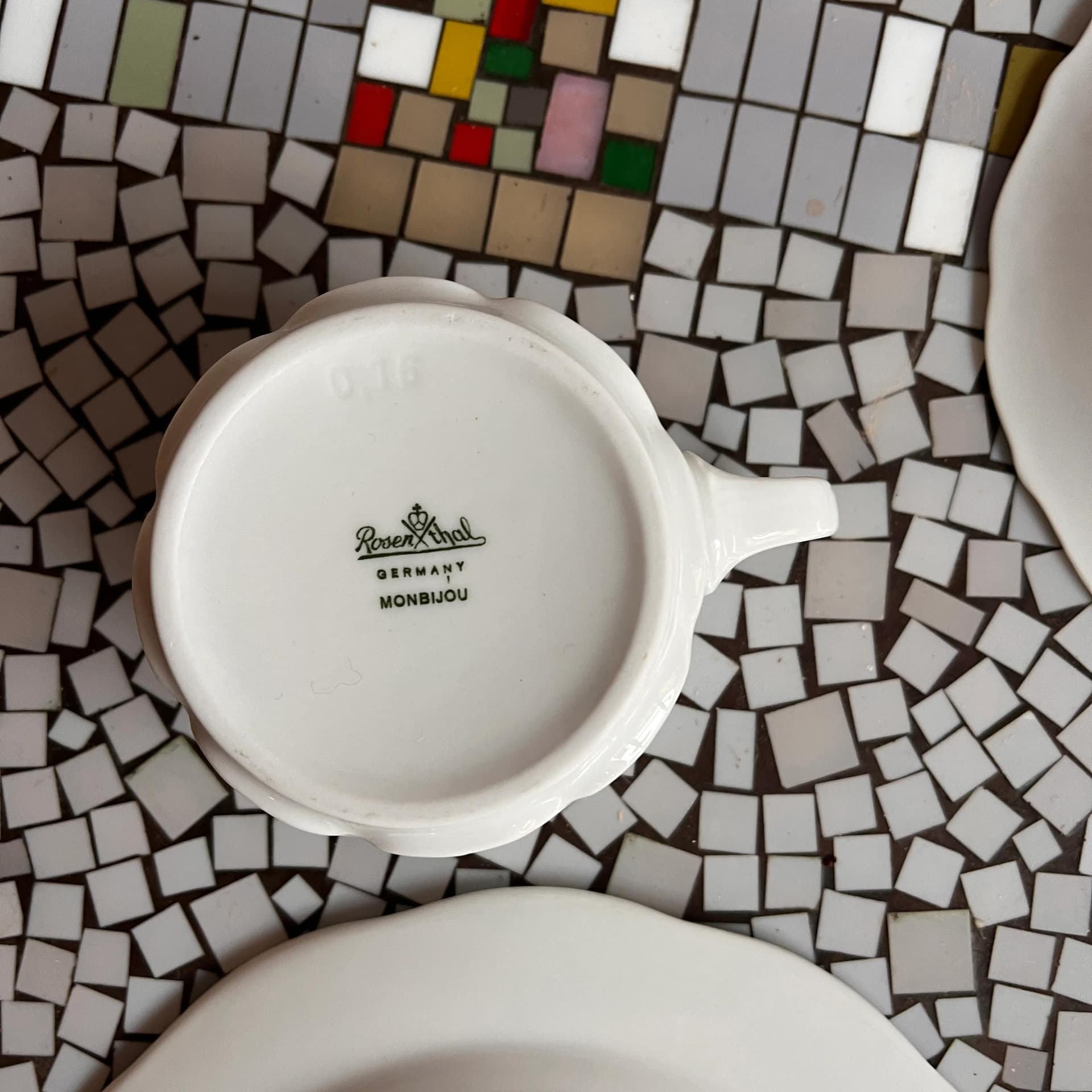 Breakfast set trio Monbijou, white porcelain, Rosenthal, Germany, 1970s. - 127935