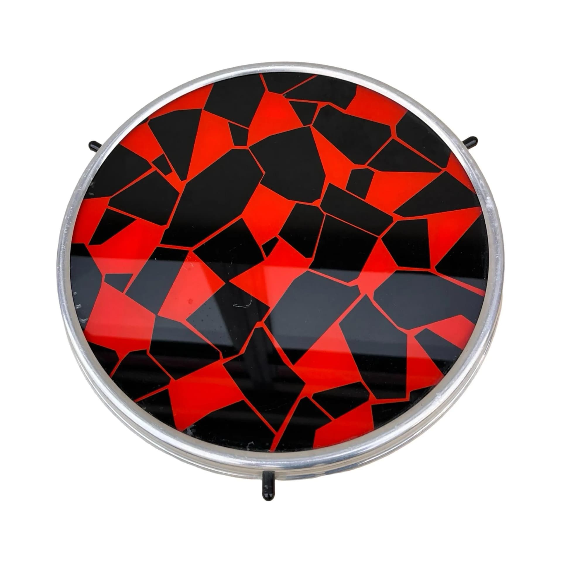 Taca obrotowa New Look, czerwony, metal szkło, Niemcy, lata 60. - 127925