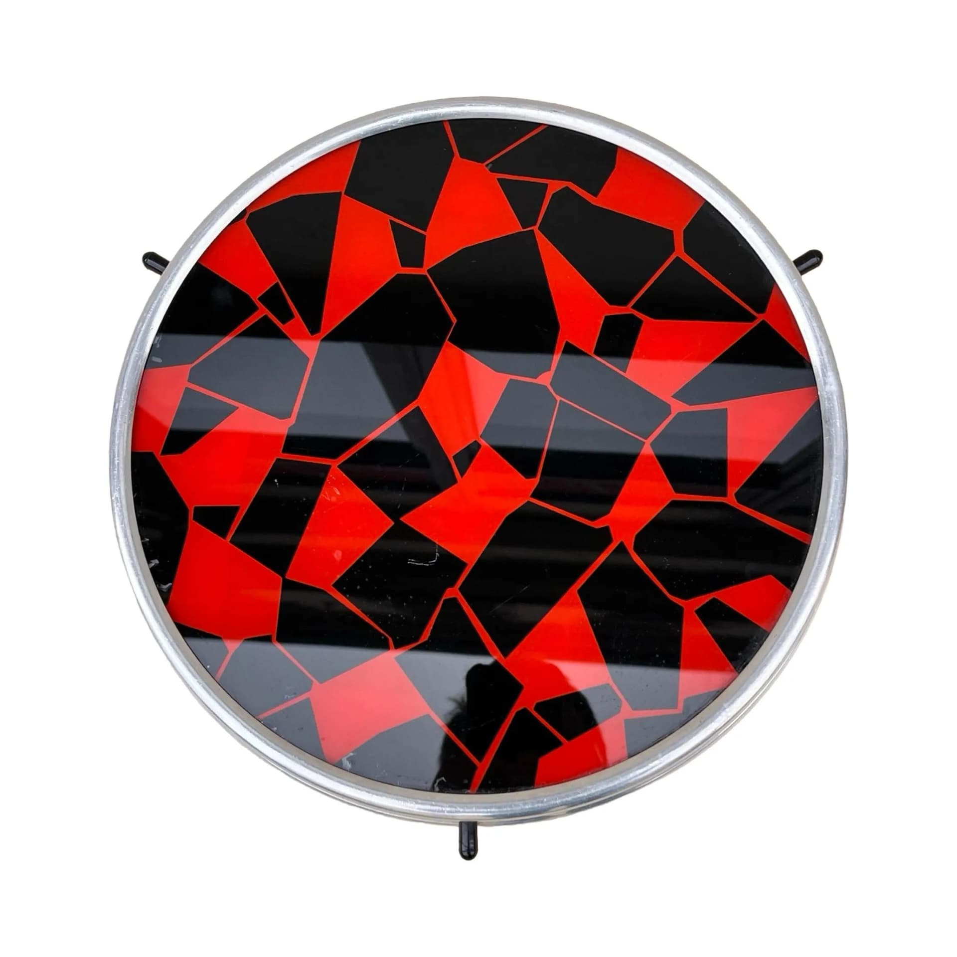 Taca obrotowa New Look, czerwony, metal szkło, Niemcy, lata 60. - 127926