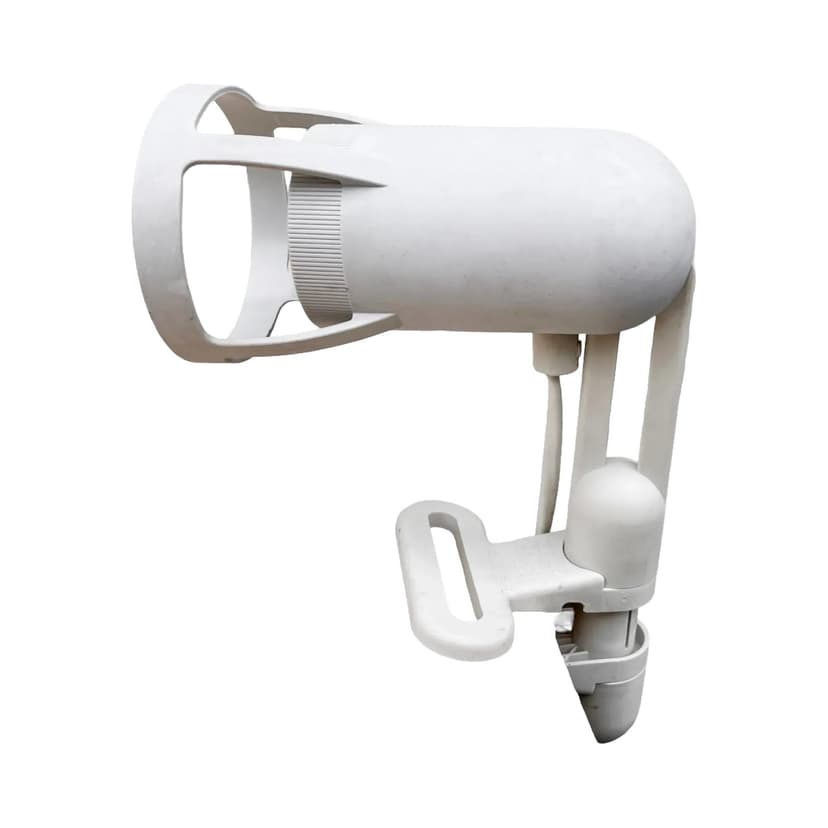 Lampka nocna mocowana do blatu, ivory white, plastik, Osram, Niemcy, lata 80.