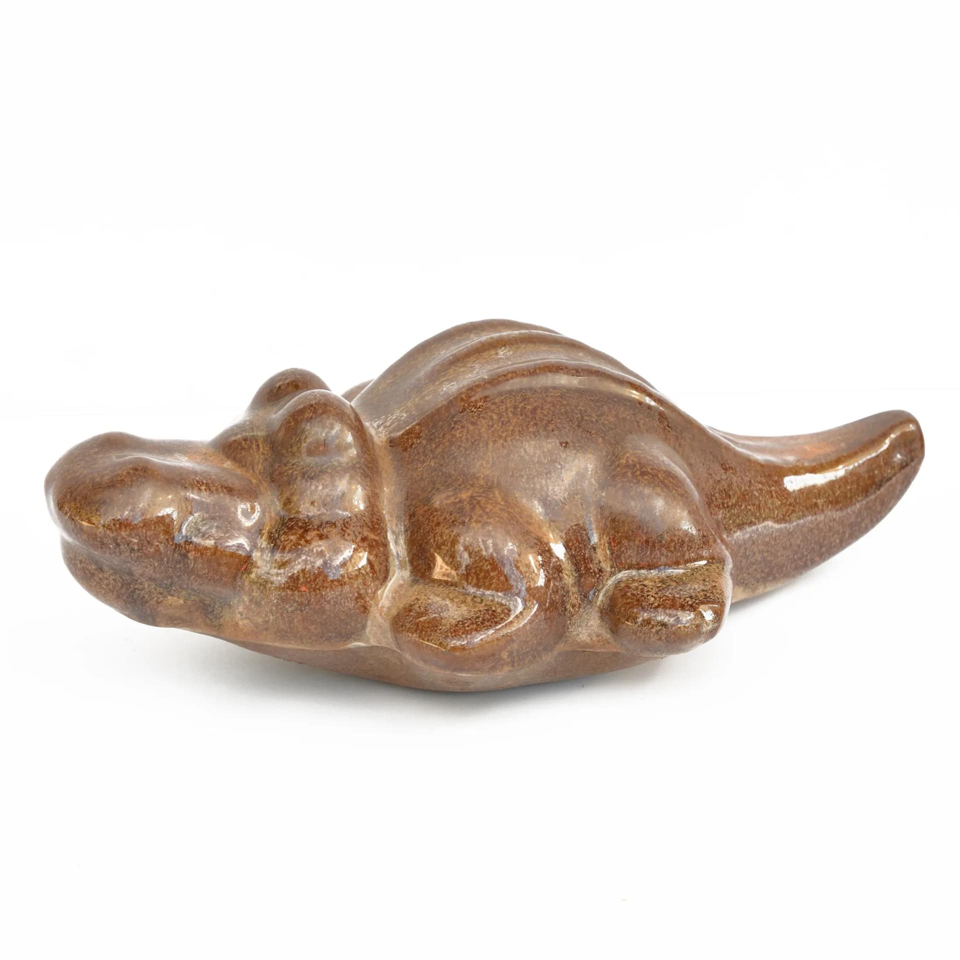 Figurka krokodyla, brązowy, kamionka, Midiphibies, Niemcy, lata 80. - 127777