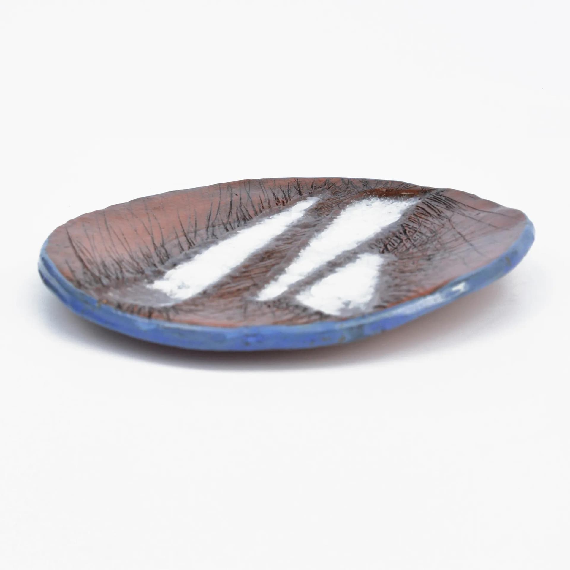 Plate-Dish, brown white ceramic, Czech Republic, 1990s. - 127762