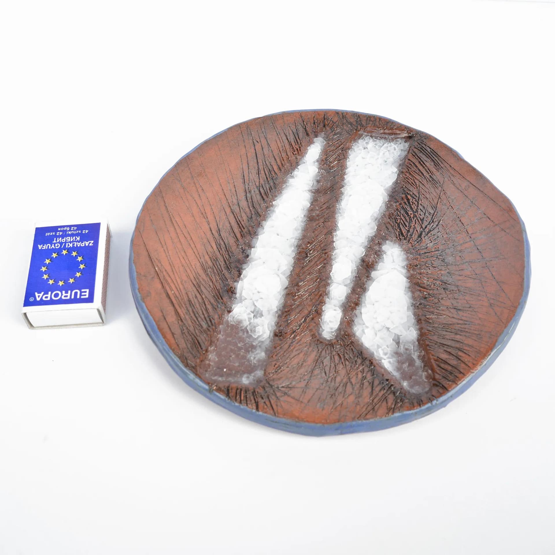 Plate-Dish, brown white ceramic, Czech Republic, 1990s. - 127765