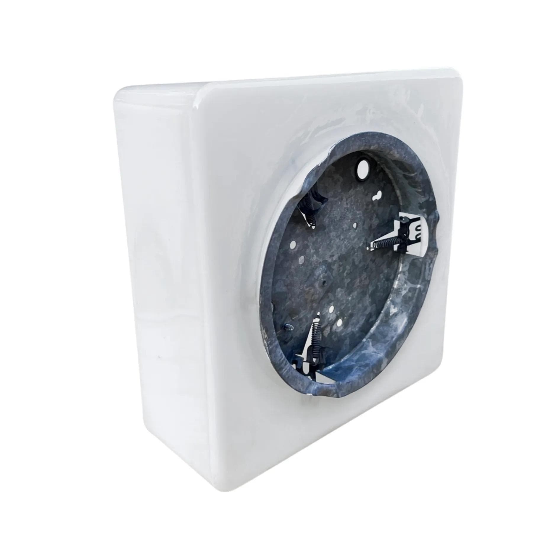 Plafon, biały, szkło, RZB Bamberg, Niemcy, lata 70. - 127710