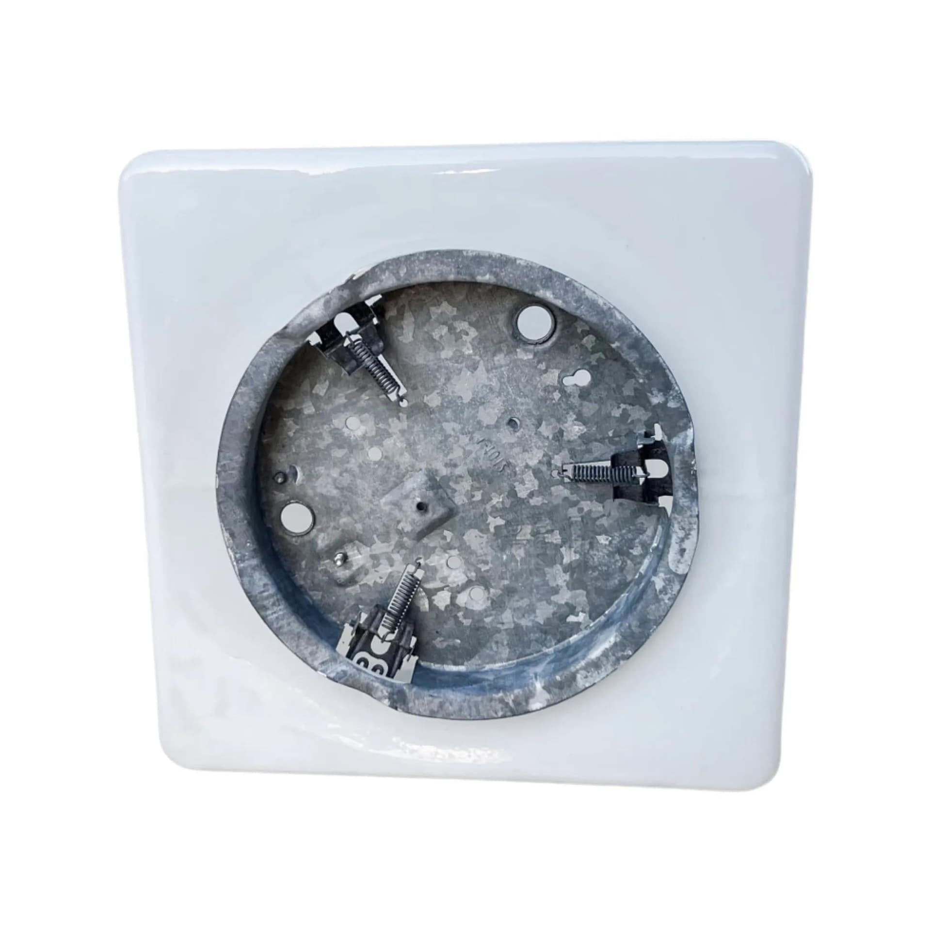 Plafon, biały, szkło, RZB Bamberg, Niemcy, lata 70. - 127711