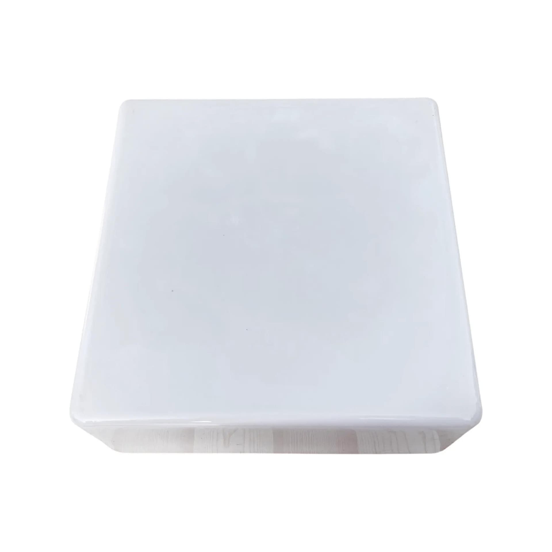 Plafon, biały, szkło, RZB Bamberg, Niemcy, lata 70. - 127707