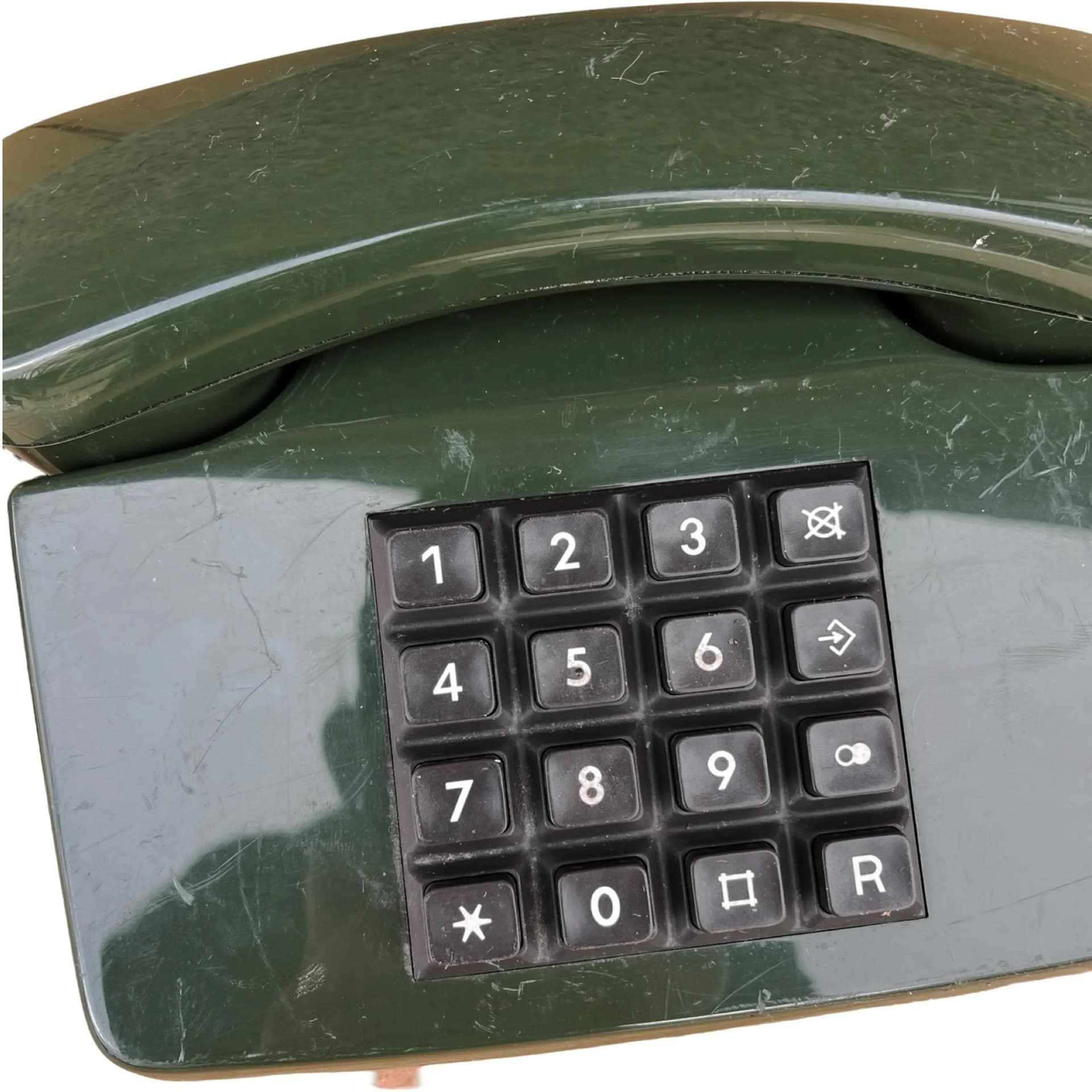 Telefon stacjonarny POST FETAP 751-1, plastik zielony czarny, Niemcy, lata 90. - 127683
