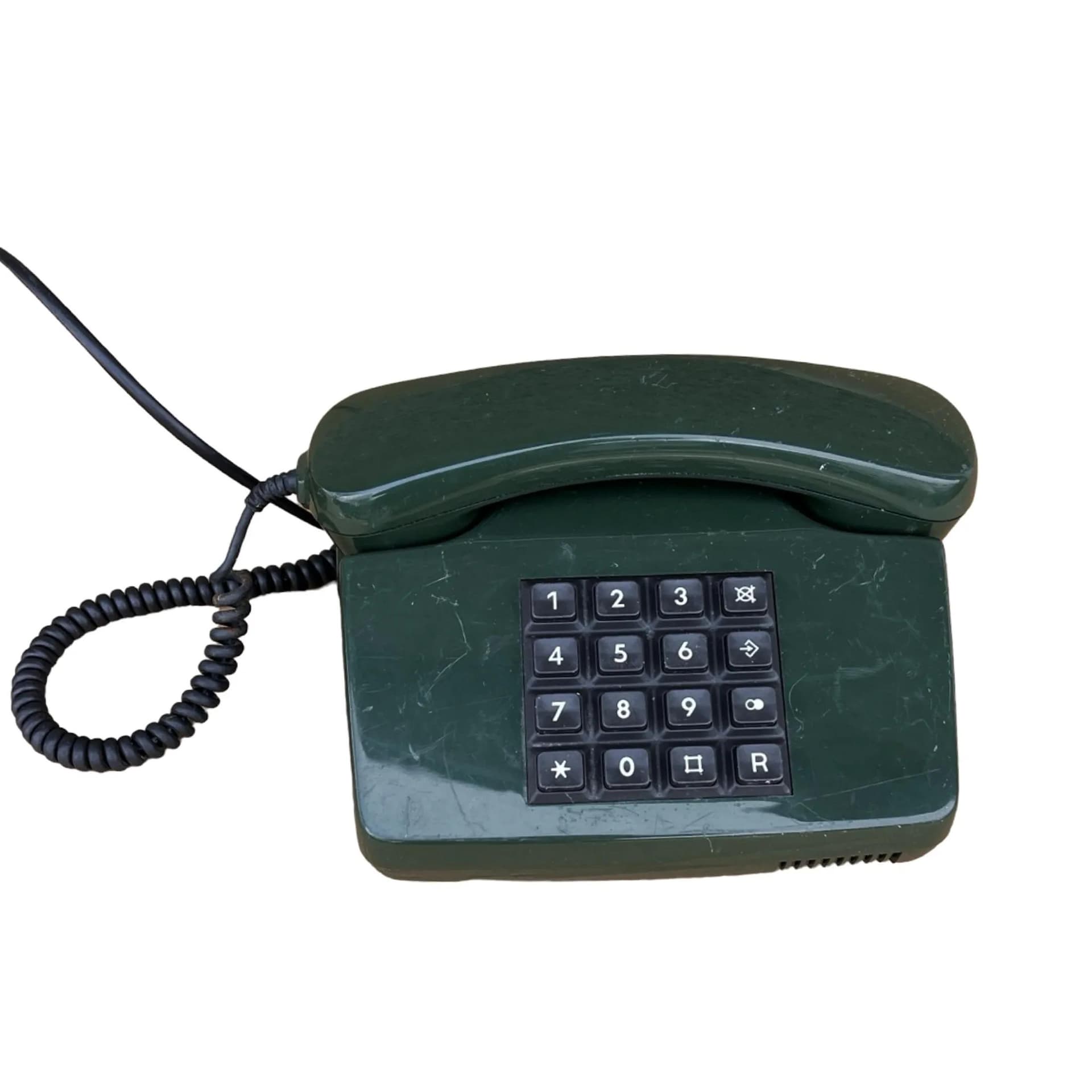 Telefon stacjonarny POST FETAP 751-1, plastik zielony czarny, Niemcy, lata 90. - 127684