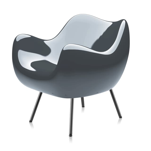 Fotel RM58 Classic antracytowy, proj. R. Modzelewski, VZÓR, po renowacji - WYMIARY