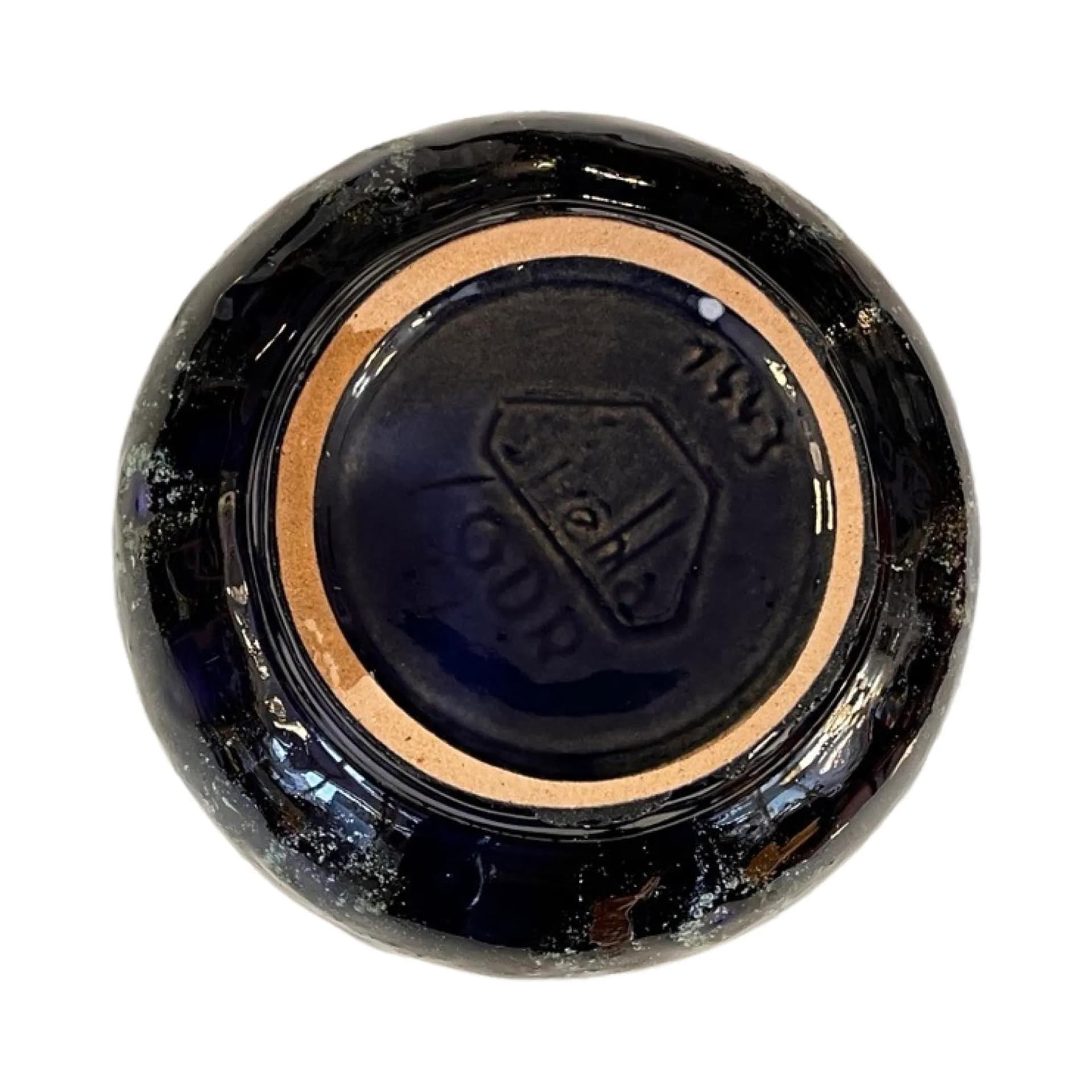 Wazon, kobaltowy, ceramika, Strehla Keramik, Niemcy, lata 60. - 127639