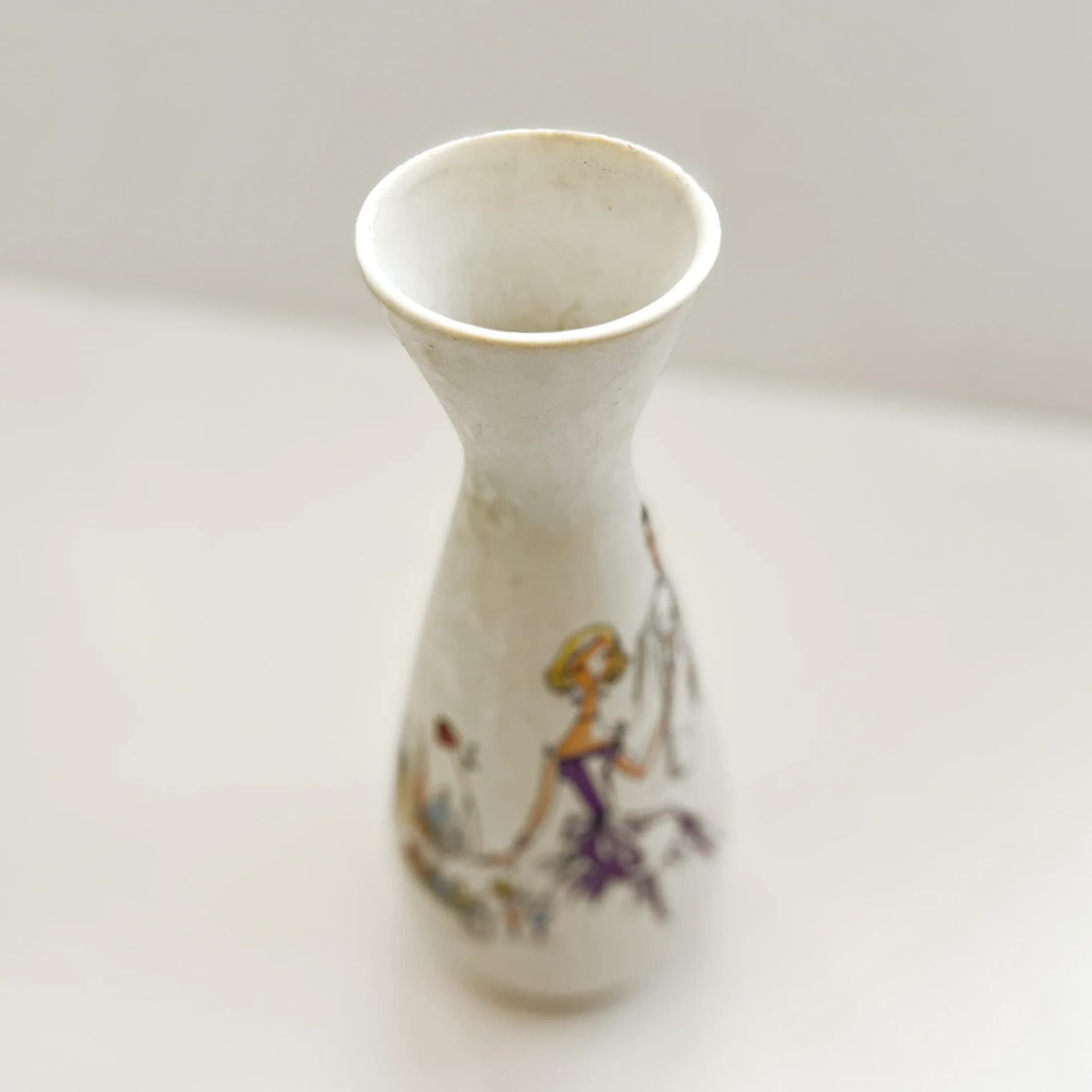 Wazon 595-35, beżowy, kamionka, Bay Keramik, Niemcy, lata 70. - 127612