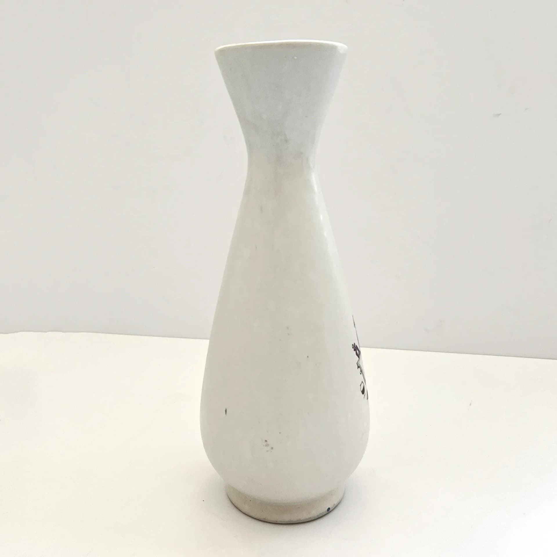 Wazon 595-35, beżowy, kamionka, Bay Keramik, Niemcy, lata 70. - 127618