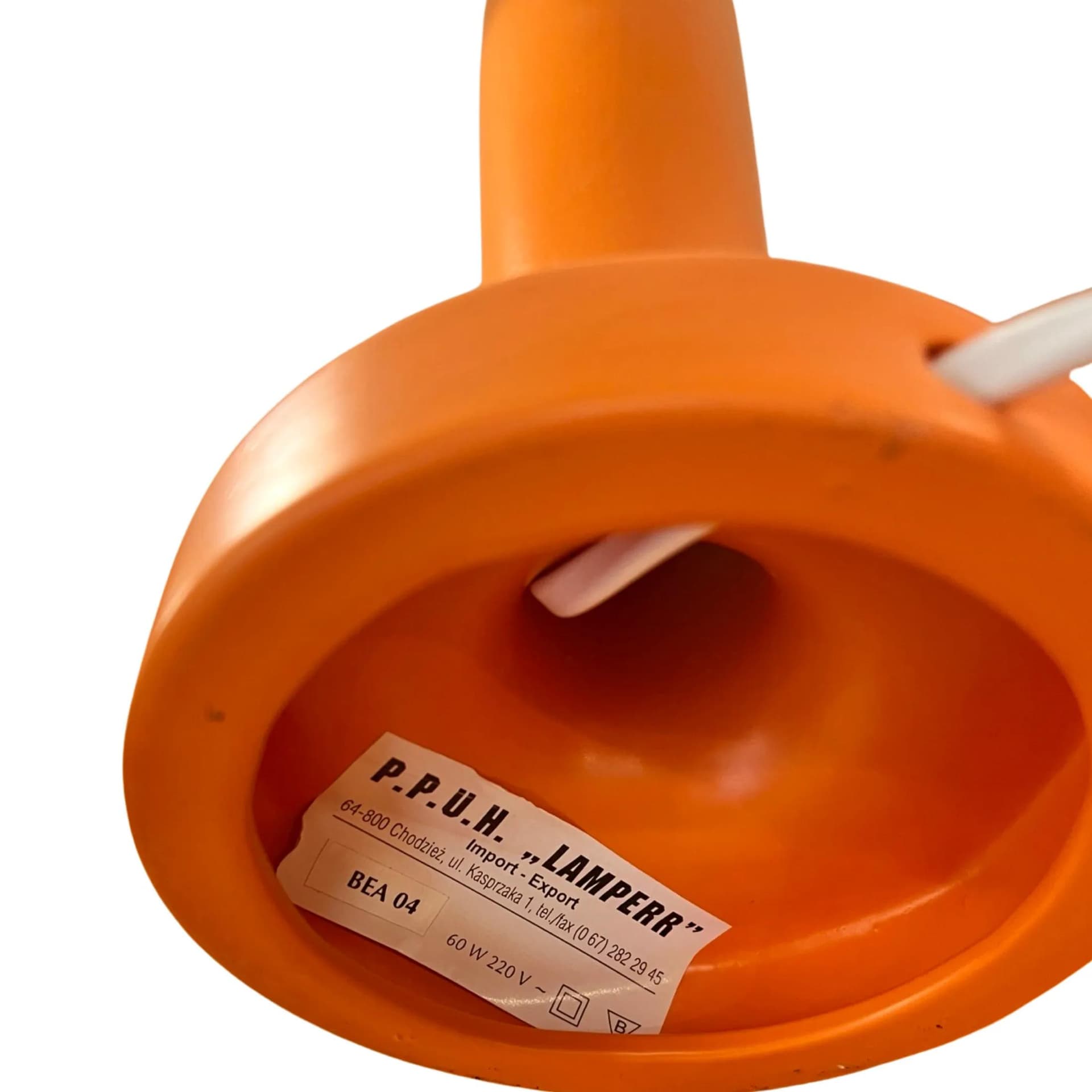 Lampa stołowa BEA04, pomarańczowy, ceramika, Lamperr, Polska, lata 90. - 127580