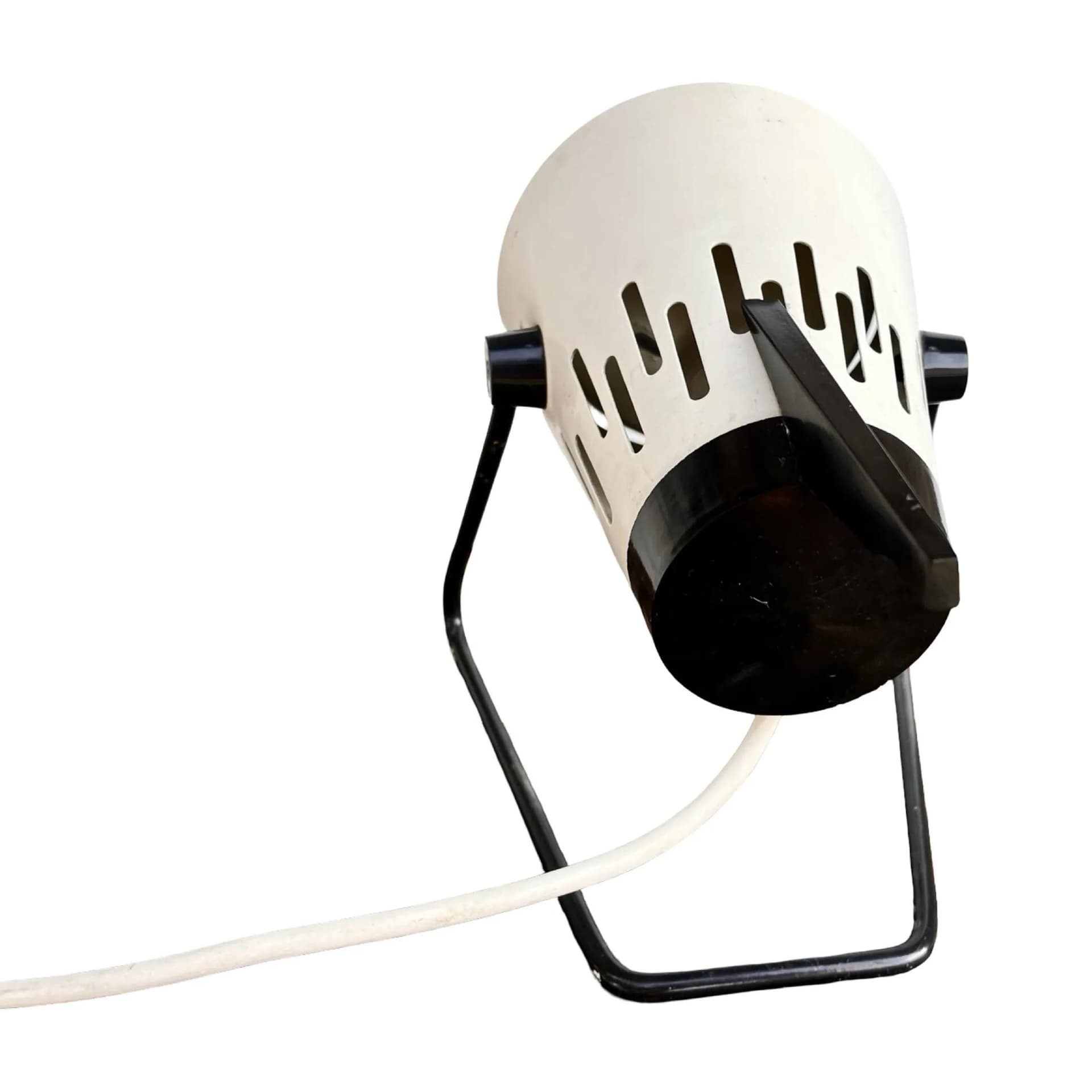 Lampa Space Age, biały, metal bakelit porcelana, Niemcy, lata 60. - 127557